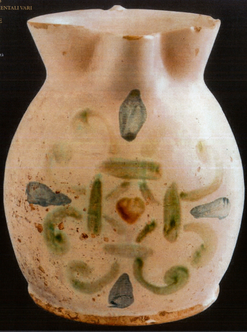 motivi decorativi geometrici e vegetali (boccale, opera isolata) - ambito pugliese (seconda metà XVI)