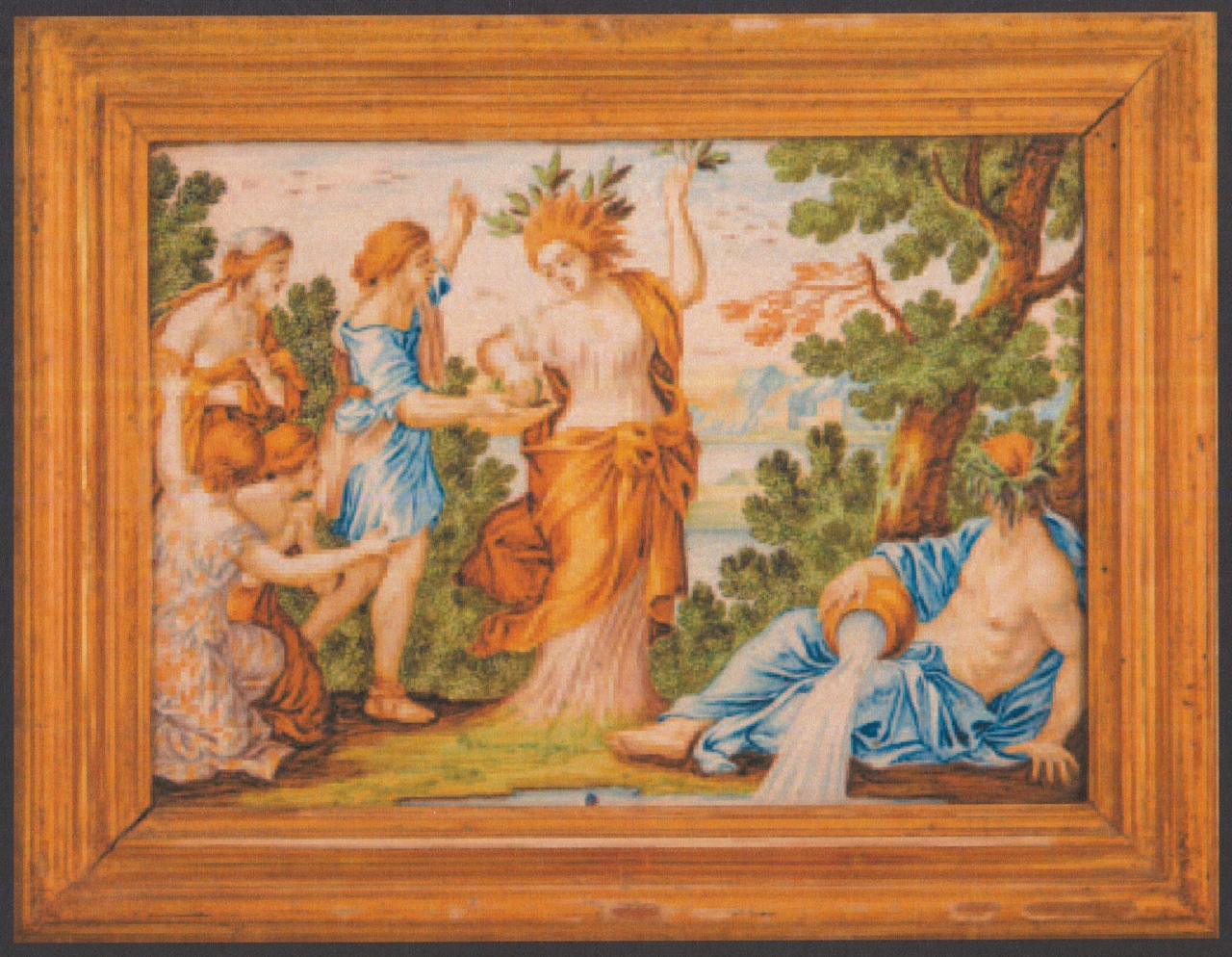 Primavera (mattonella, opera isolata) di Grue Francesco Antonio Saverio (XVIII)