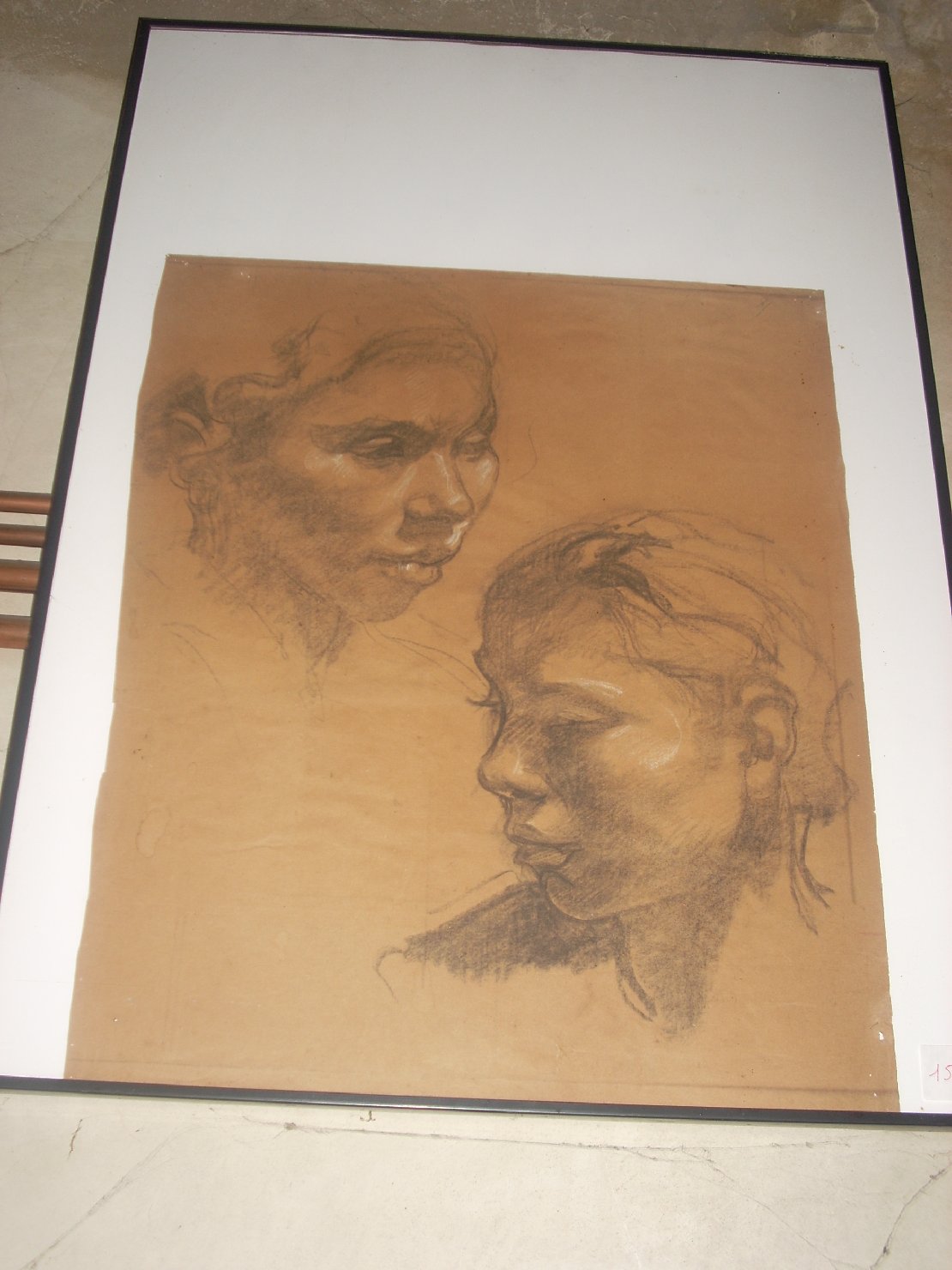 Doppio ritratto di Filomena, ritratto di donna (disegno) di Ciamarra Elena (sec. XX)