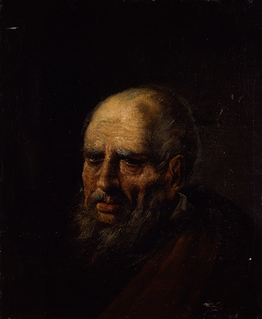 Ritratto di vecchio (dipinto, opera isolata) - ambito veneto (fine XVI)