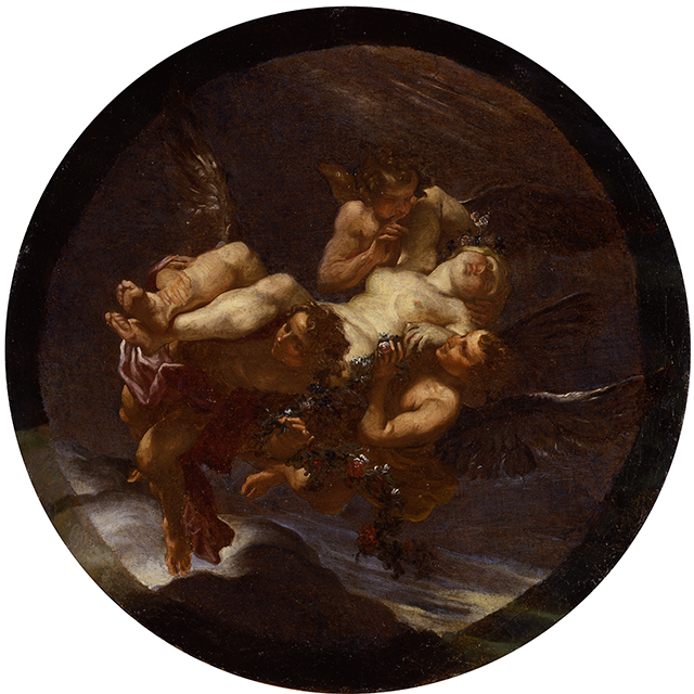 Rapimento di Psiche (dipinto, opera isolata) di Parodi Domenico (attribuito) (inizio XVIII)