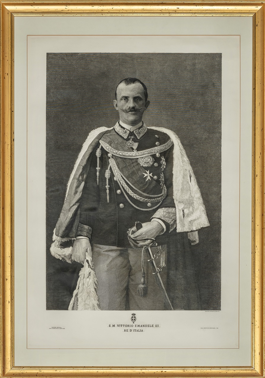 S.M. Vittorio Emanuele III Re d'Italia, Vittorio Emanuele III di Savoia (incisione, opera isolata) di Speranza Serafino (inizio XX)