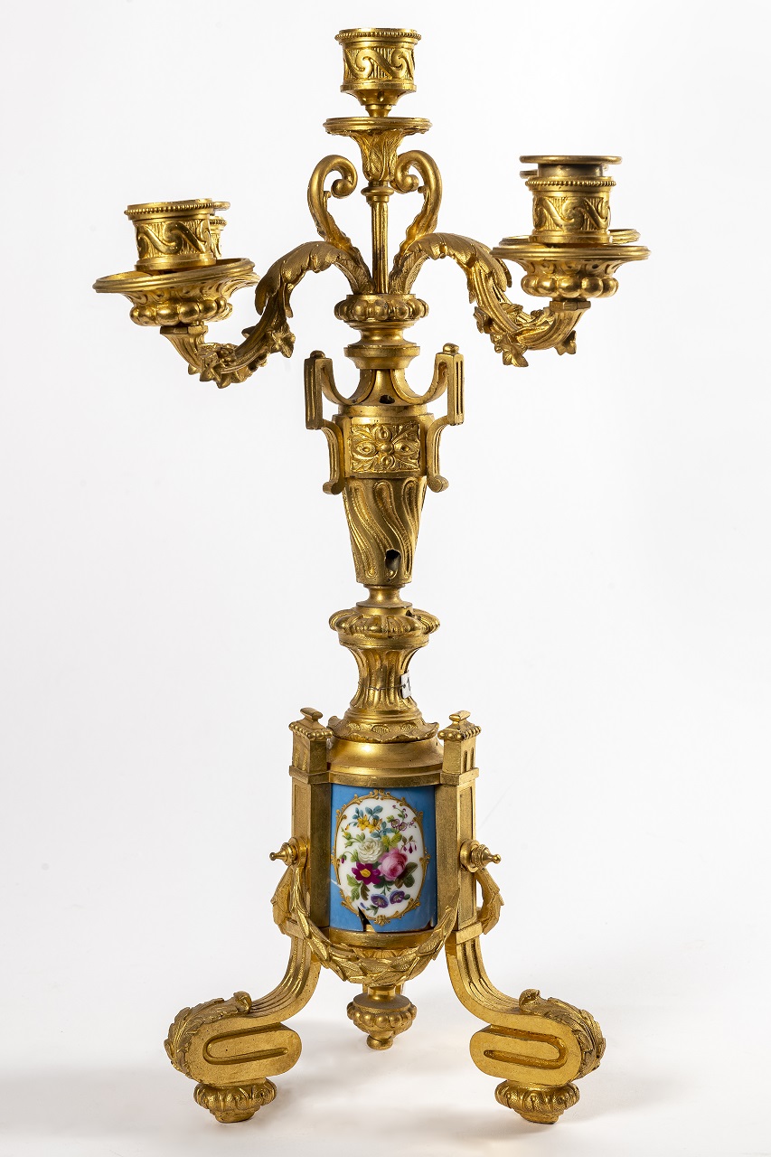 candelabro a quattro luci (candelabro, coppia) - manifattura di Sèvres (fine XVIII)