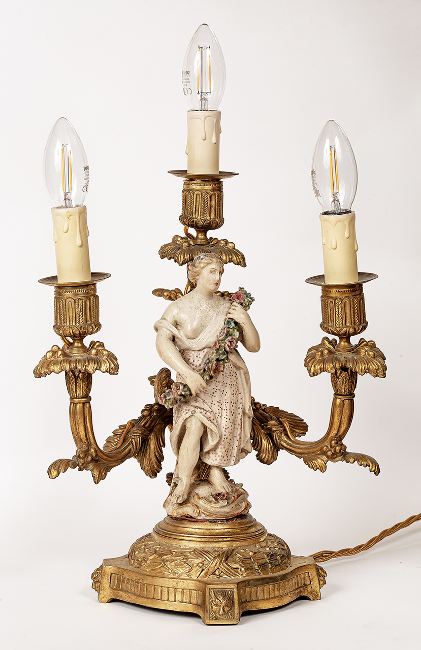 Primavera (candelabro - a statuetta, opera isolata) - produzione Italia nord-occidentale (prima metà XIX)
