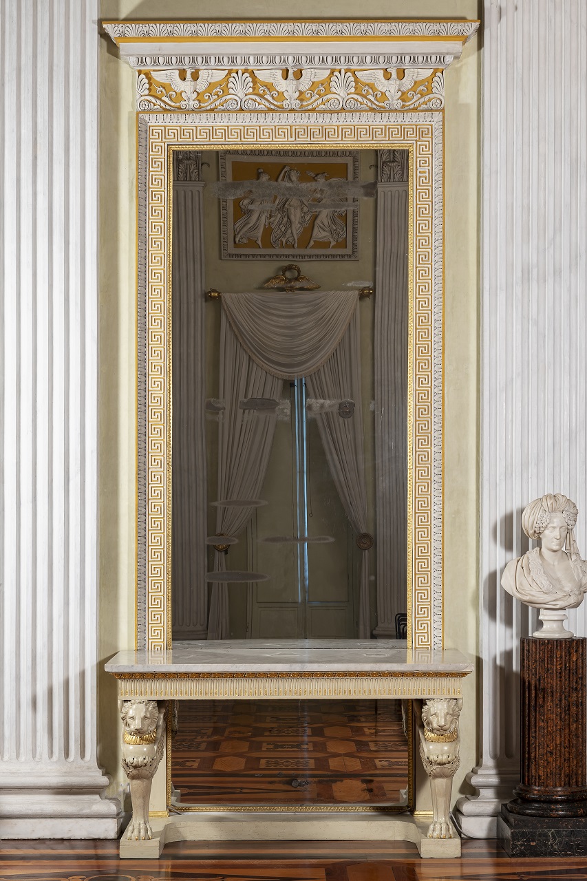 specchiera, coppia - bottega genovese (XIX)