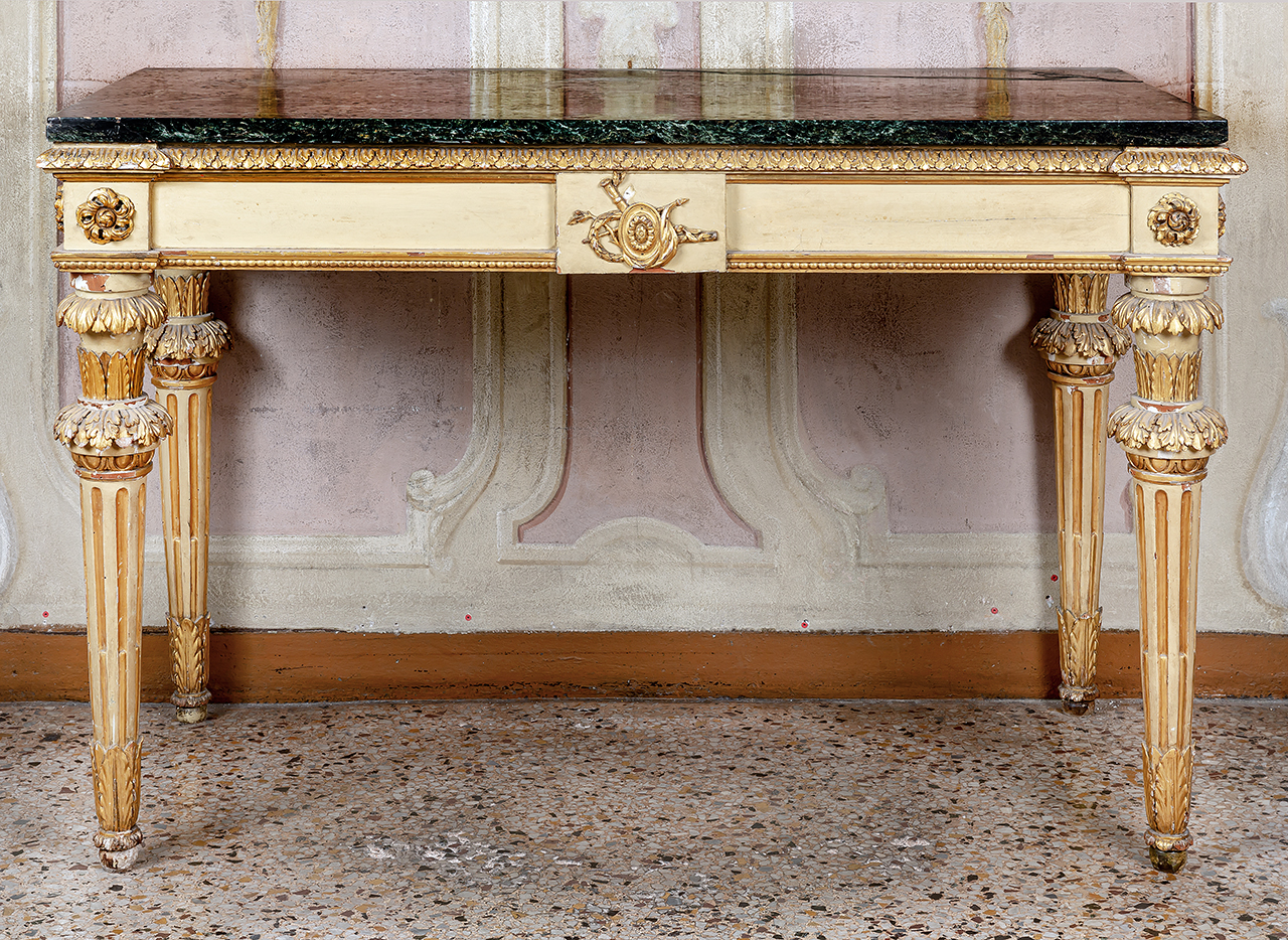 tavolo da muro, opera isolata - manifattura ligure (fine XVIII)