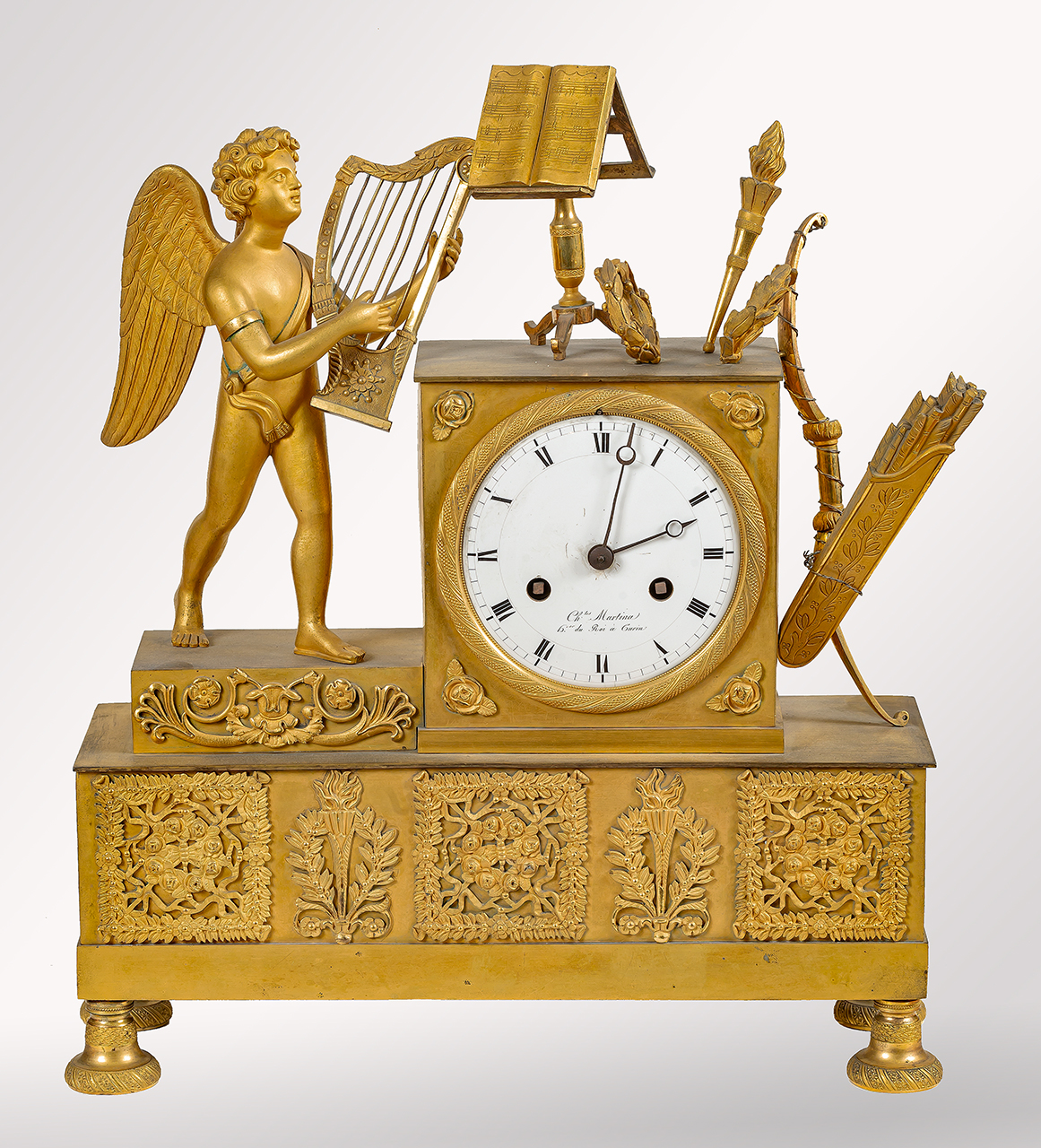 orologio, opera isolata di Martina Charles - produzione francese (XIX)