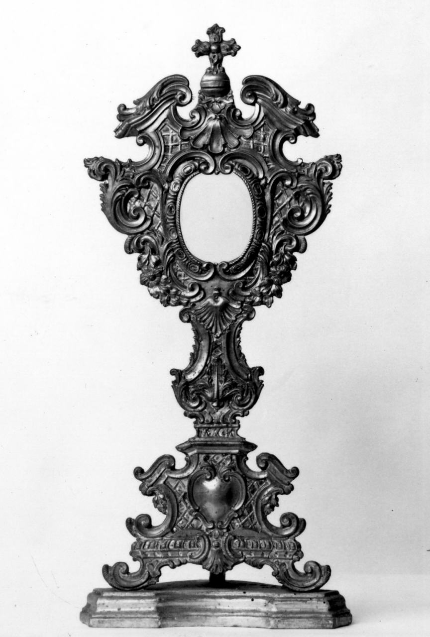 reliquiario - a ostensorio, serie - bottega fiorentina (metà sec. XVIII)