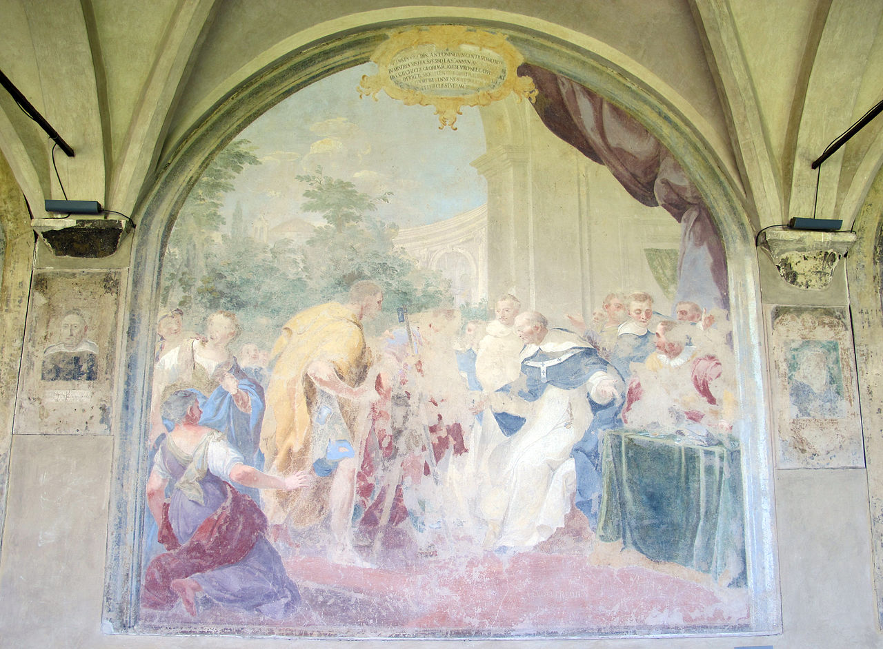 Sant'Antonino rimprovera i poveri che si fingono ciechi (dipinto) di Soderini Mauro (sec. XVIII)