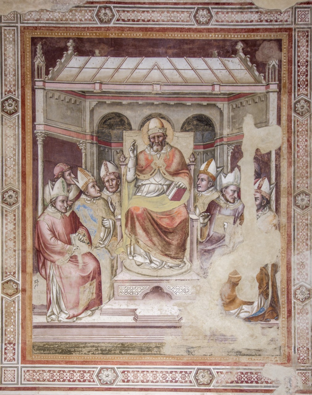 disputa di San Gregorio Magno (dipinto) di Cenni di Pepo detto Cimabue (bottega) (fine sec. XIII)