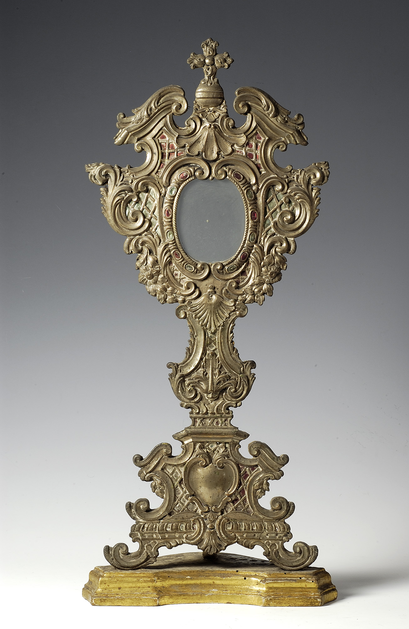 reliquiario - a ostensorio, serie - bottega fiorentina (metà sec. XVIII)