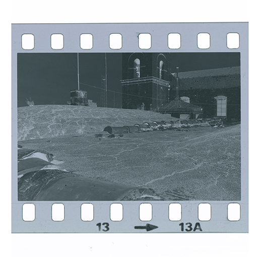 Putignano - Campanile della chiesa di San Pietro Apostolo (negativo) di Anonimo (XX)