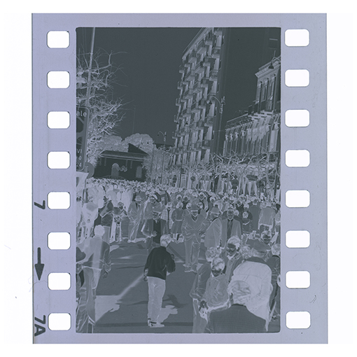 Putignano - Veduta di Corso Umberto I (negativo) di Anonimo (XX)