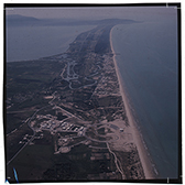 Foce Varano (Ischitella) e Lido di Varano (Rodi Garganico) - veduta aerea del Lago di Varano e delle dune (diapositiva) di Ramosini, Vitaliano, Stagnani, Vittorio (XX)