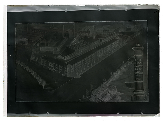 Progetto della nuova sede nella zona San Cataldo di Bari (negativo) di Anonimo (XX)