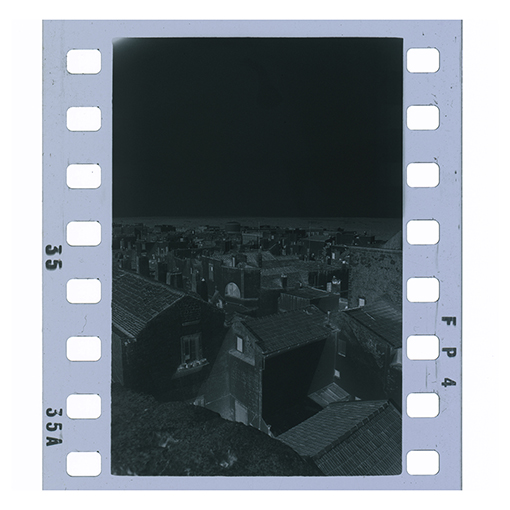 Noci - Veduta panoramica del centro storico dal campanile della chiesa di Santa Maria della Natività (negativo) di Anonimo (XX)