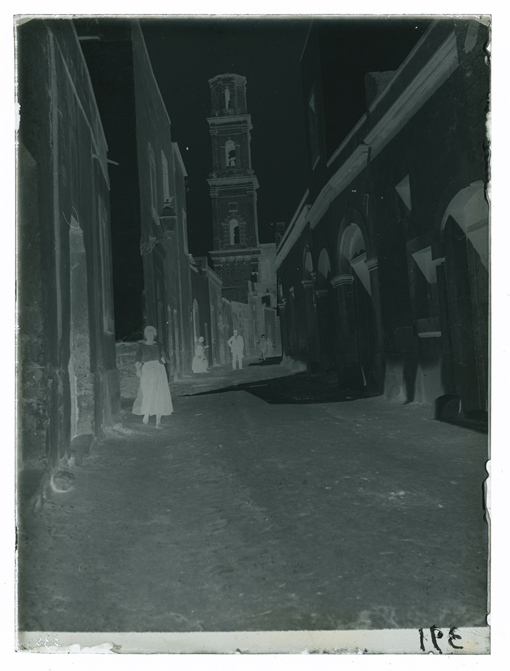 Calimera - Via Costantini - Torre campanaria chiesa matrice (negativo) di Palumbo, Giuseppe (XX)