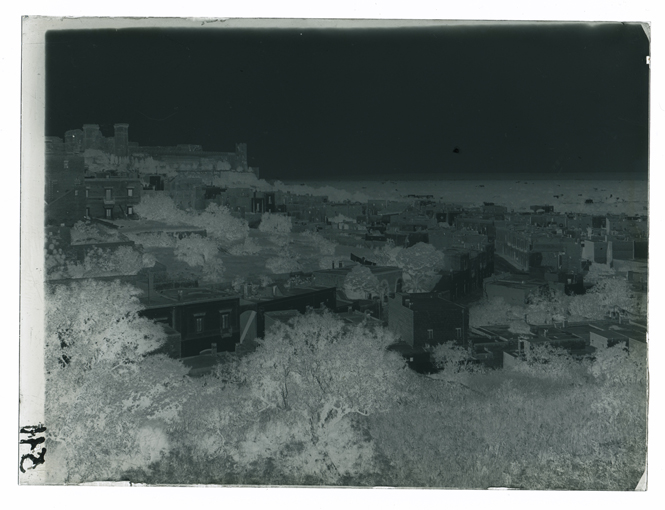 Oria - Veduta panoramica con il Castello (negativo) di Palumbo, Giuseppe (XX)