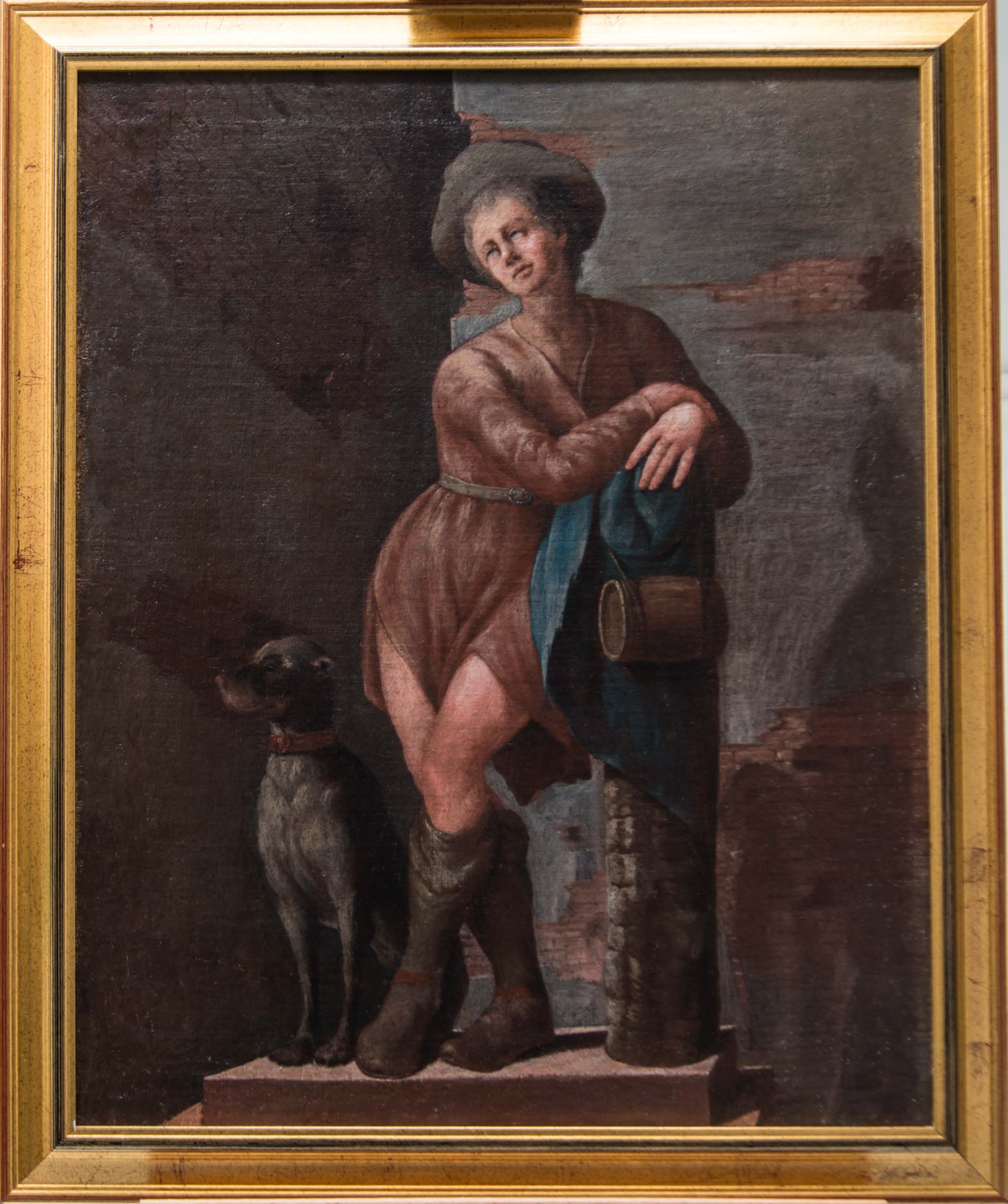 Il villano, contadino e cane (dipinto) - ambito toscano (XVIII)