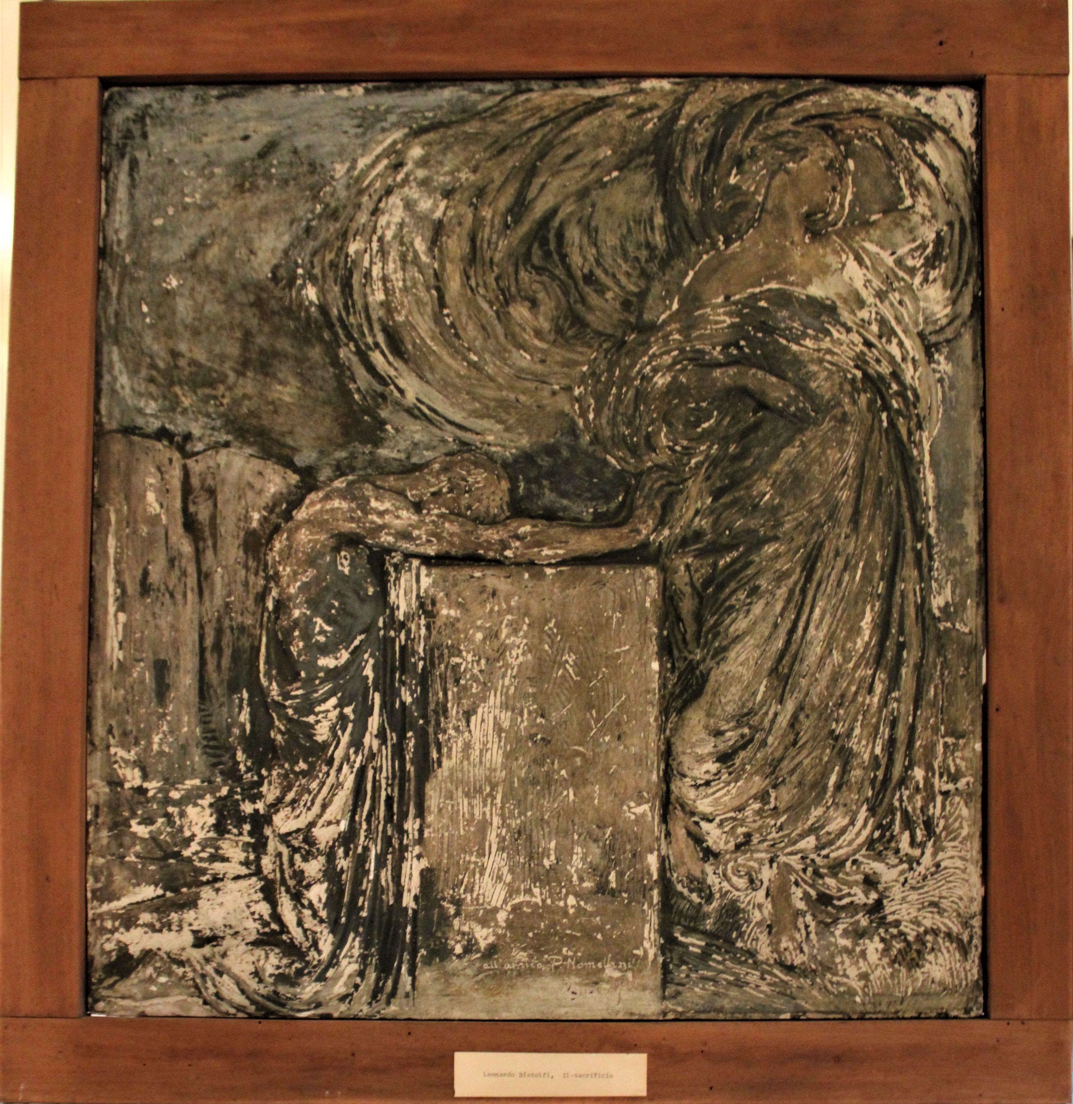 Targa funeraria per Andrè Glades, scena allegorica (rilievo) di Bistolfi Leonardo (XX)