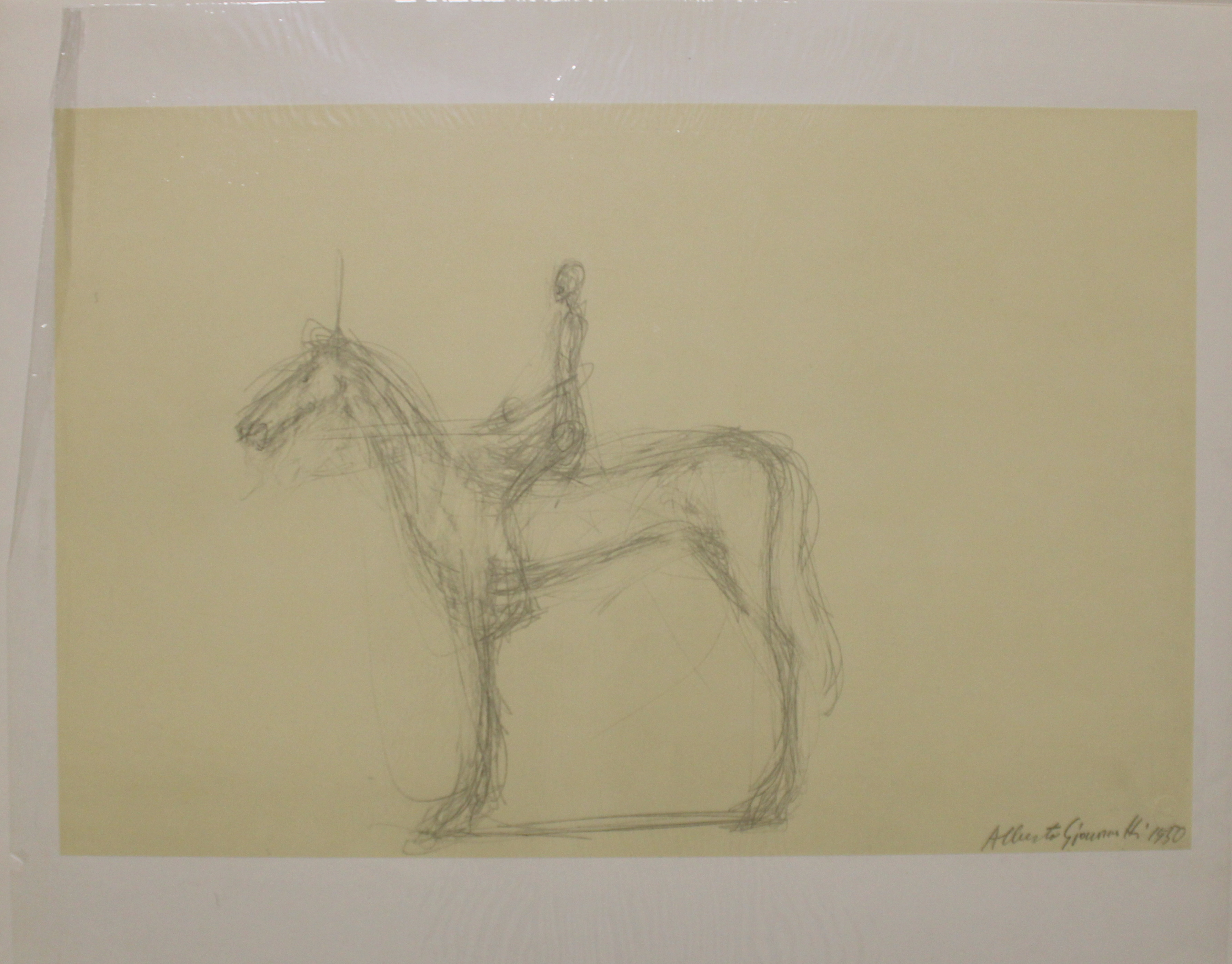 Cavallo e Cavaliere, cavallo e cavaliere (stampa, elemento d'insieme) di Giacometti Alberto (XX)