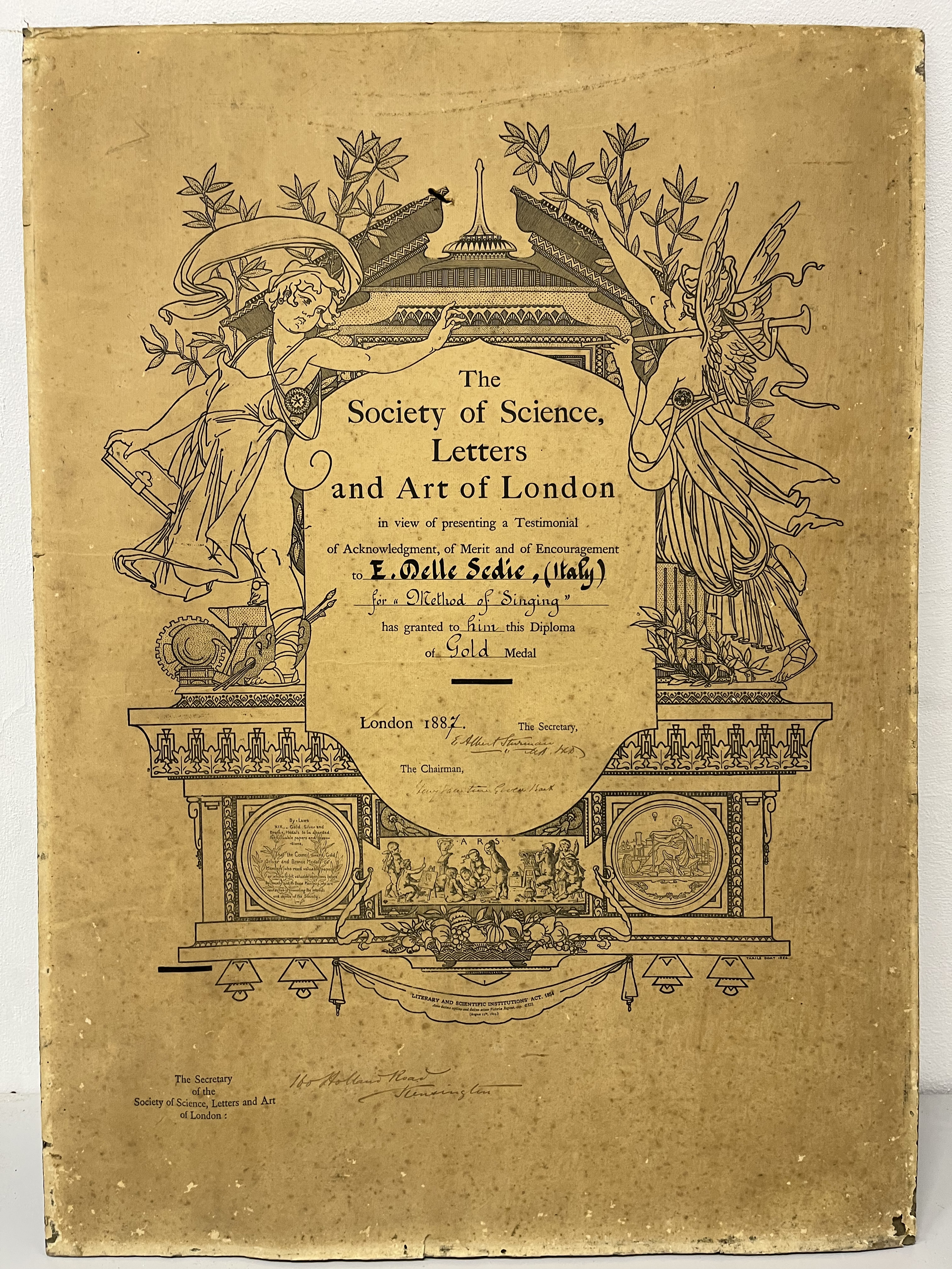 diploma (stampa) - ambito inglese (XIX)