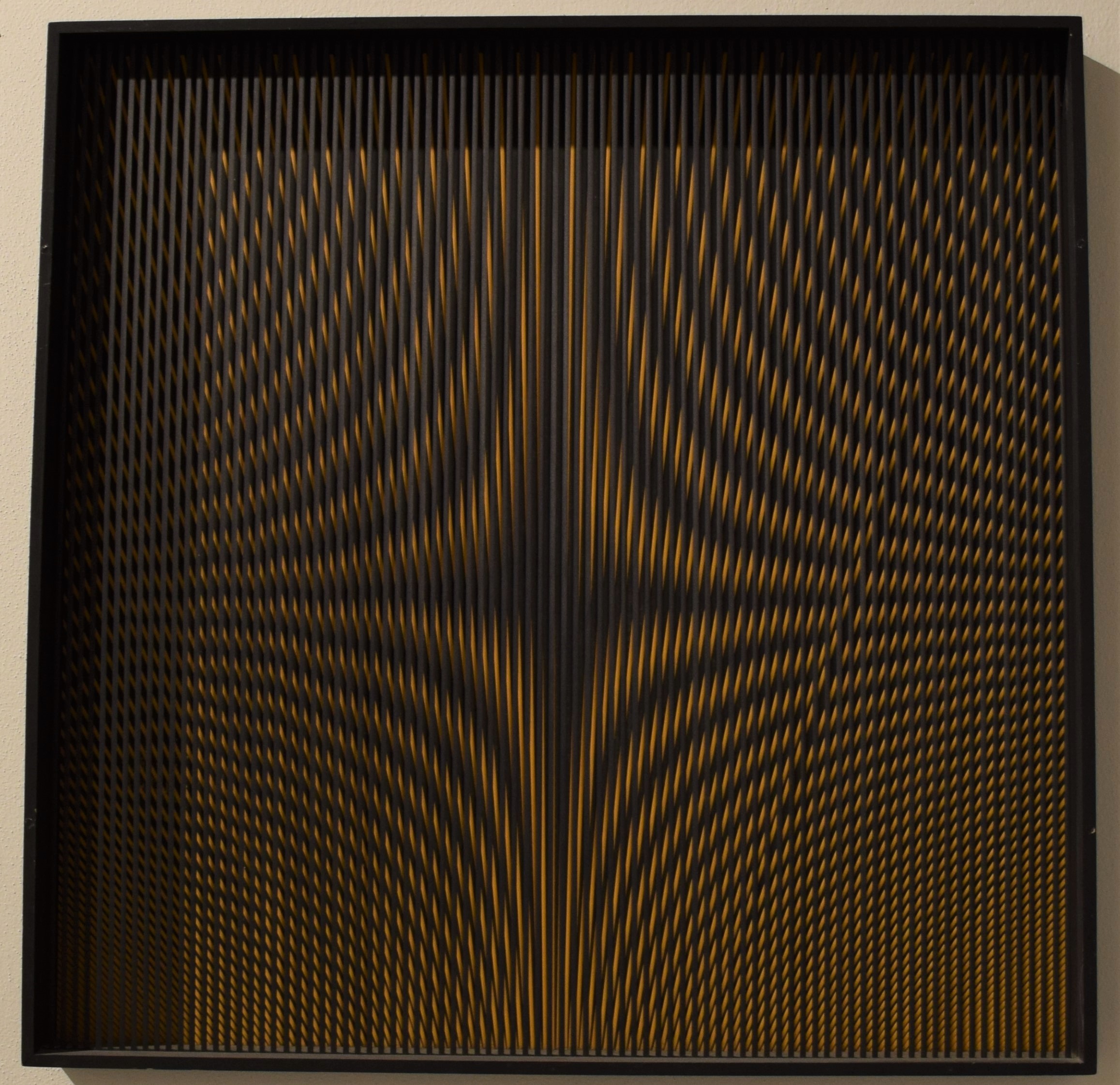 Interferenza ottica, linee astratte (dipinto) di Biasi Alberto (XX)