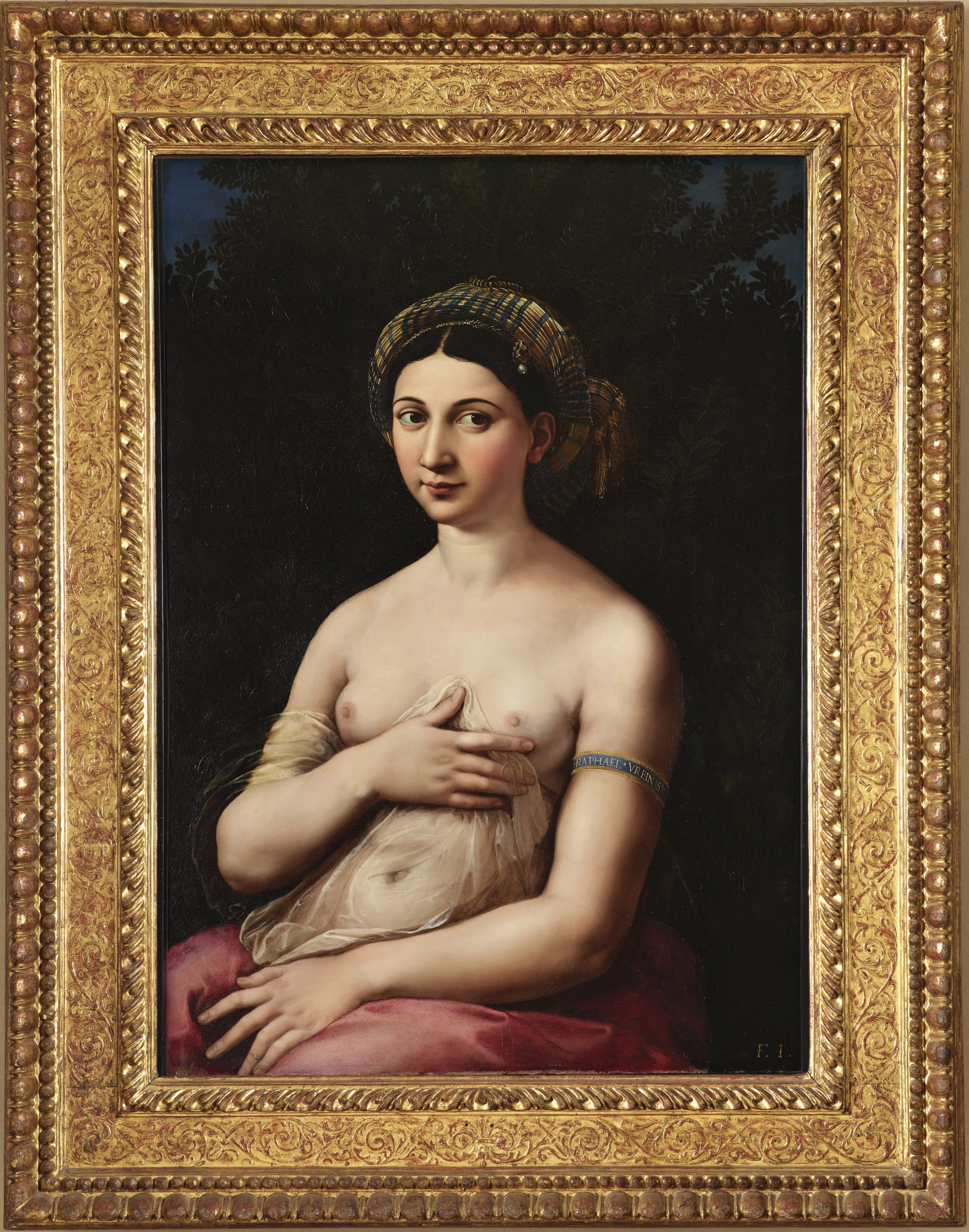 La Fornarina, Ritratto di donna (dipinto, opera isolata) di Sanzio Raffaello (attribuito) - ambito romano (primo quarto XVI, XVI)