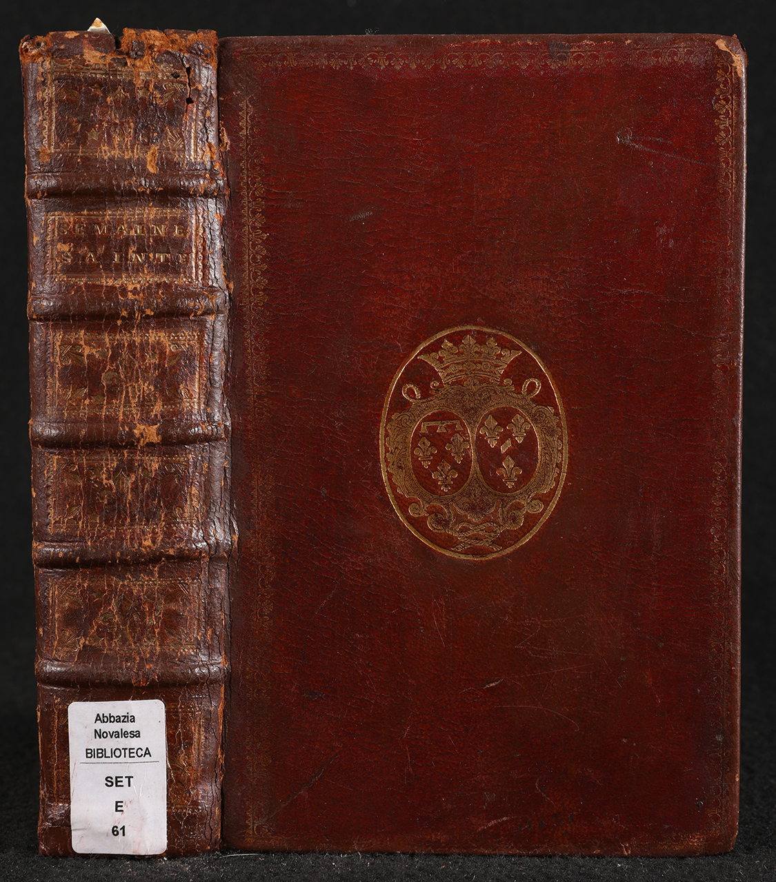 legatura piena - alle armi, opera isolata - ambito francese (prima metà XVIII)