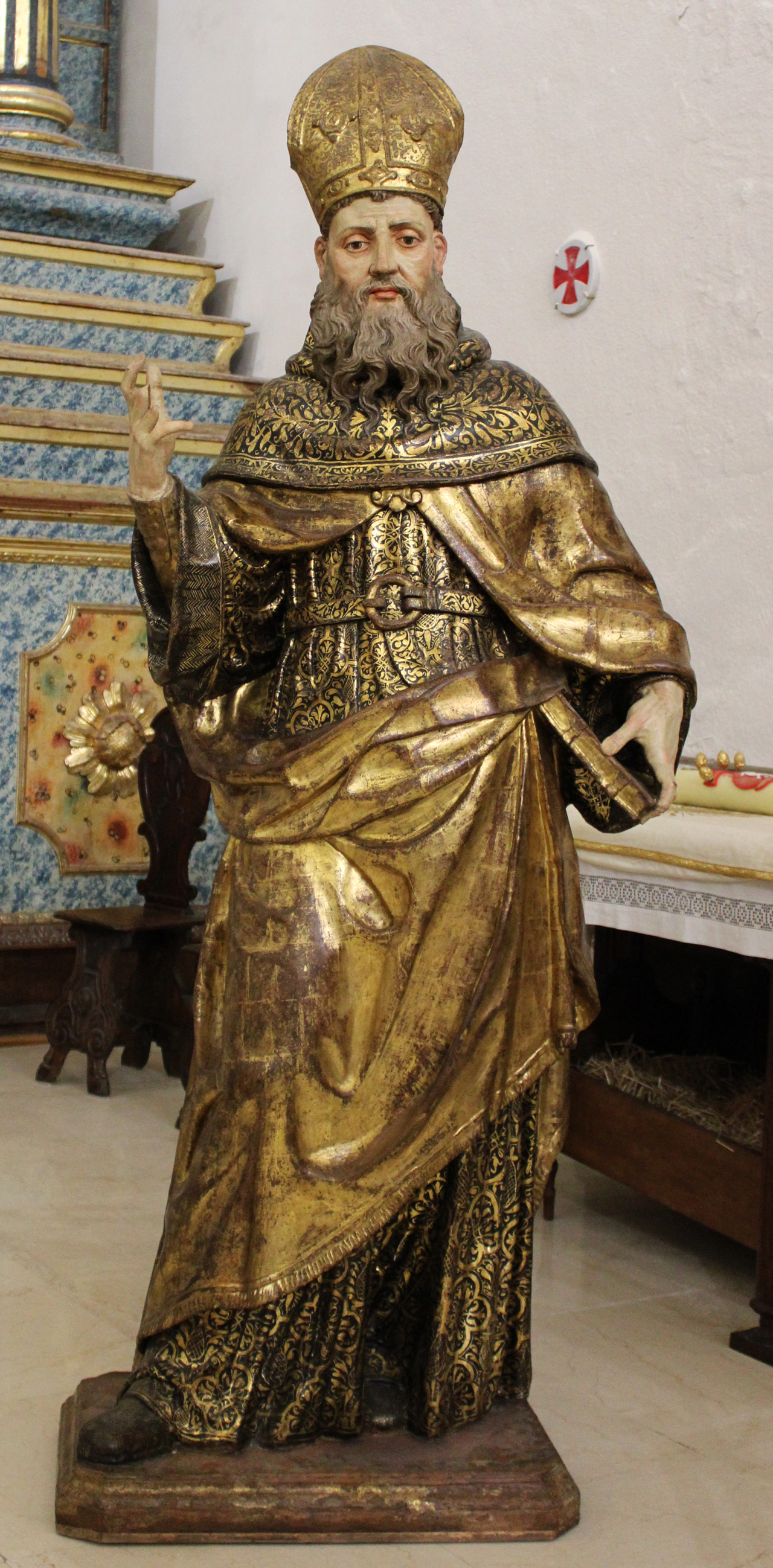 Sant'Agostino (statua) di Stellato Aniello (attribuito) (primo quarto XVII)
