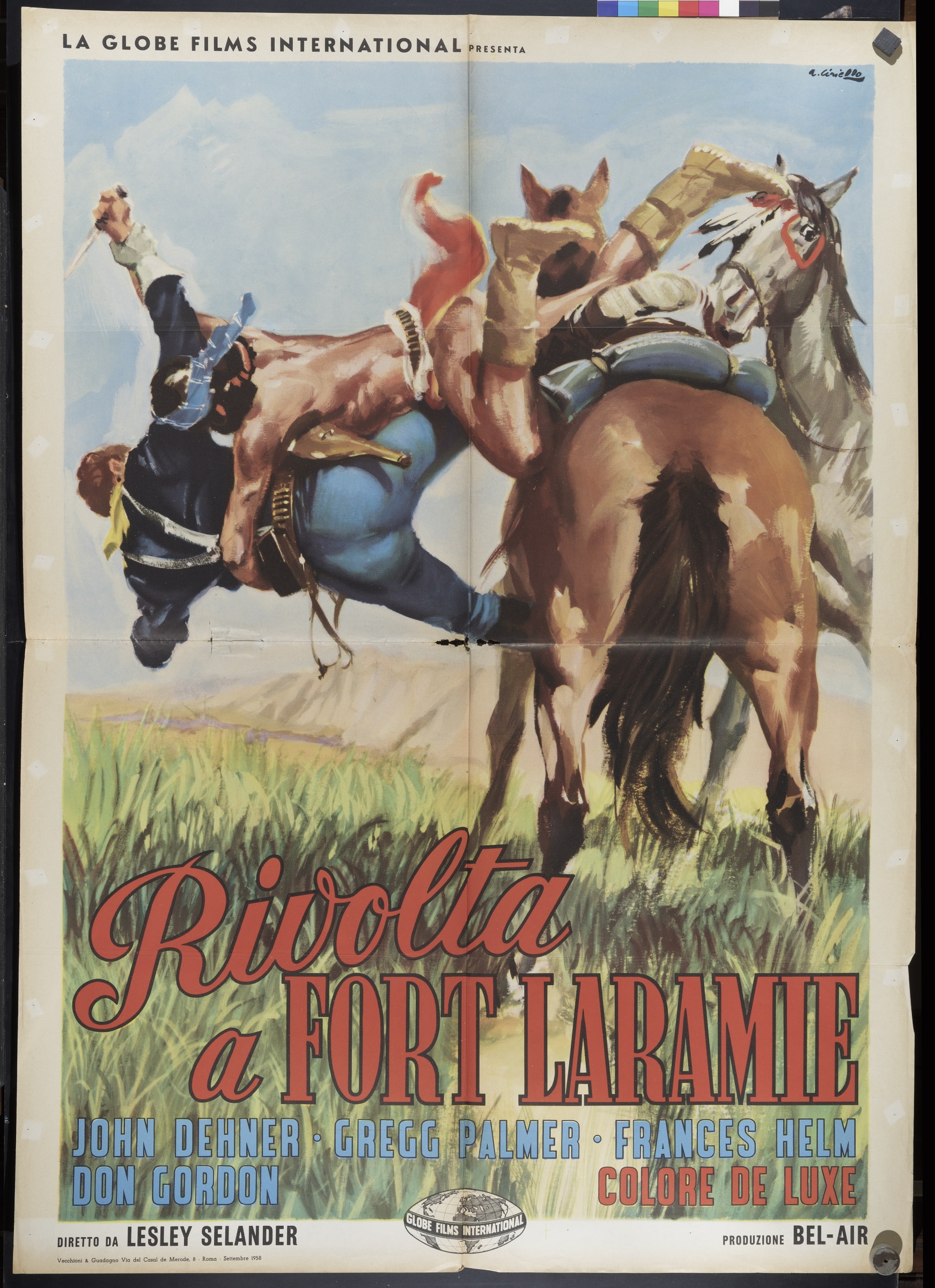 scena di battaglia a cavallo (manifesto) di Ciriello Averardo (XX)