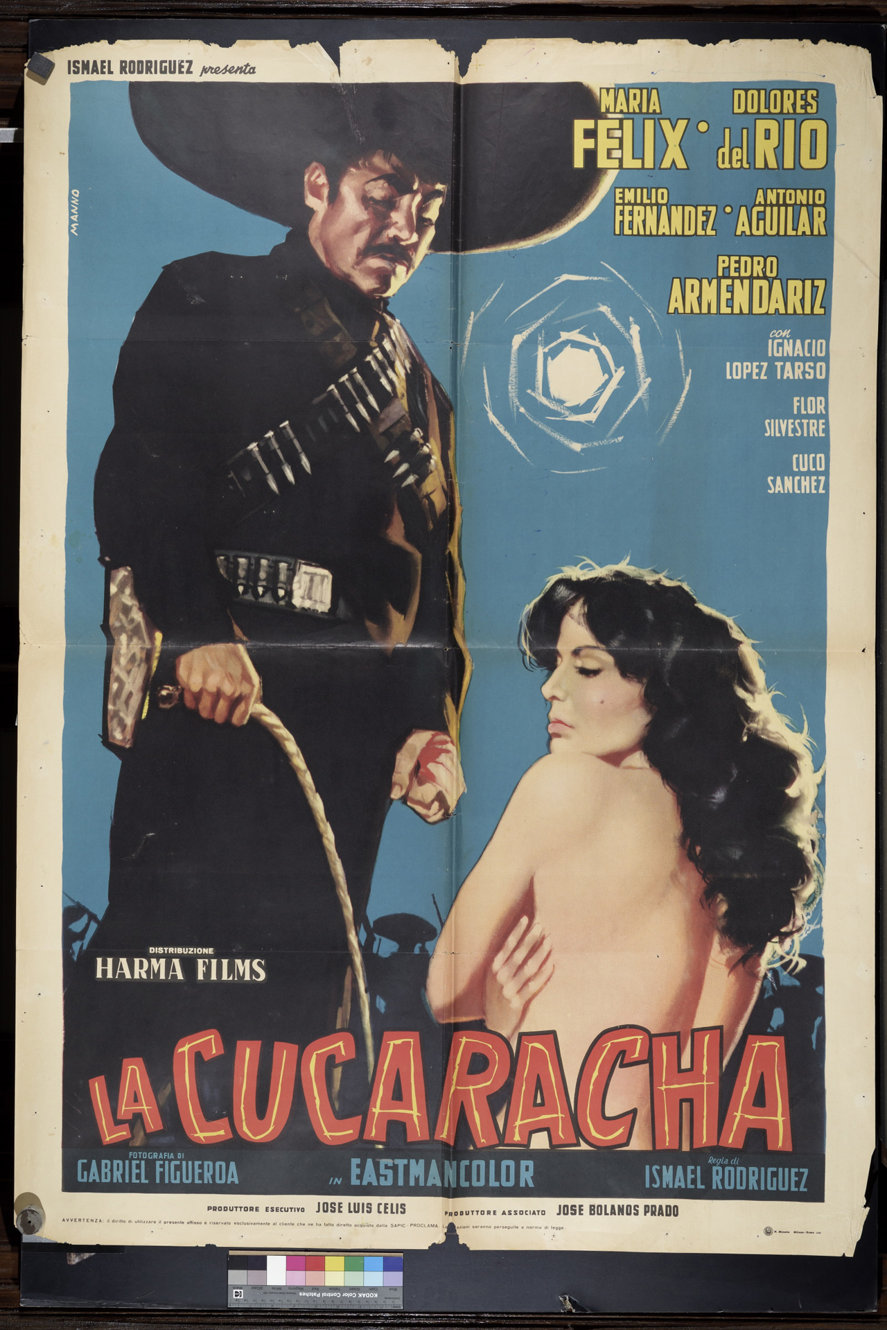 figura maschile con cappello e figura femminile nuda (manifesto) di Manno Dante (XX)