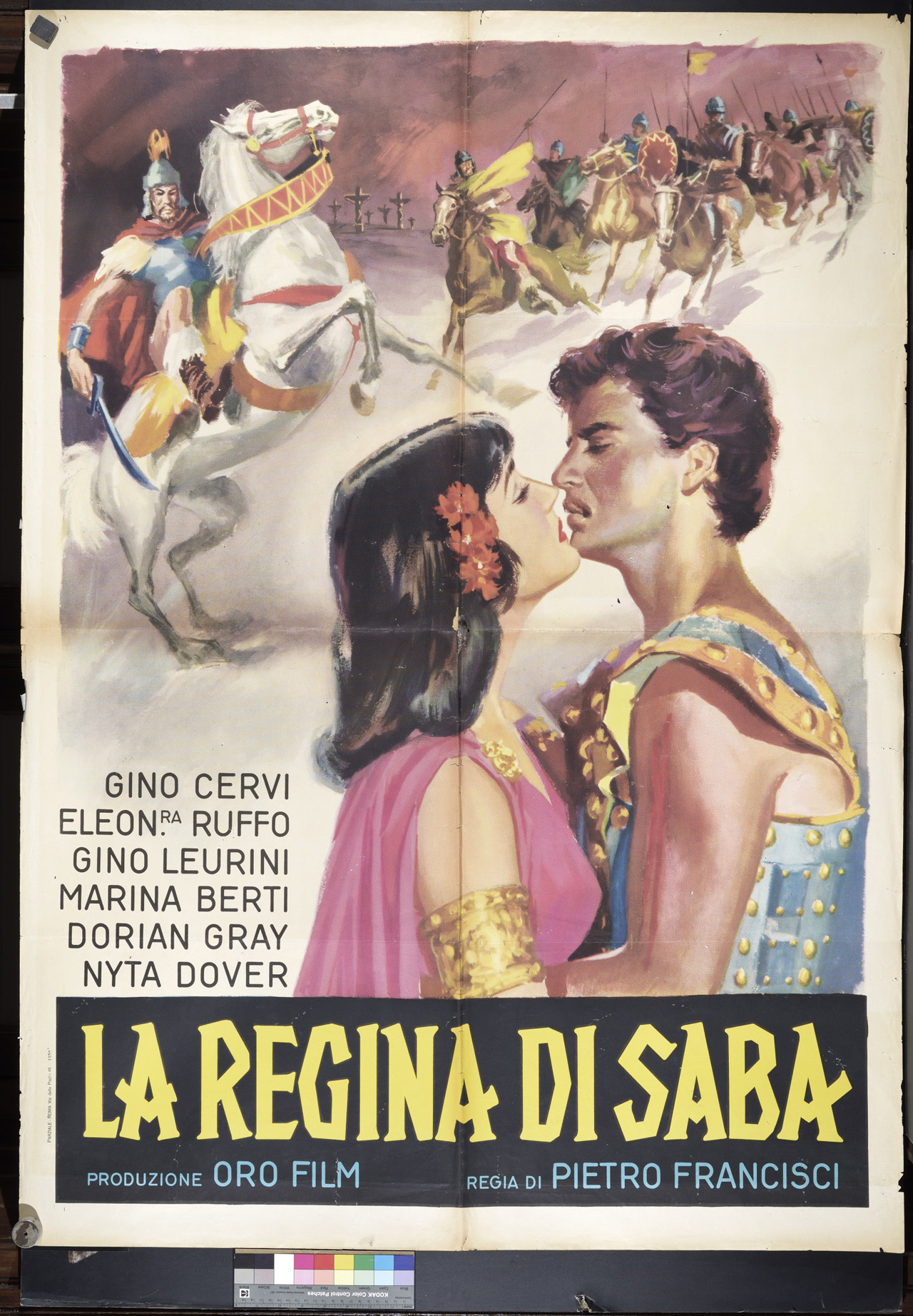 coppia di amanti con soldati a cavallo (manifesto) - ambito italiano (XX)