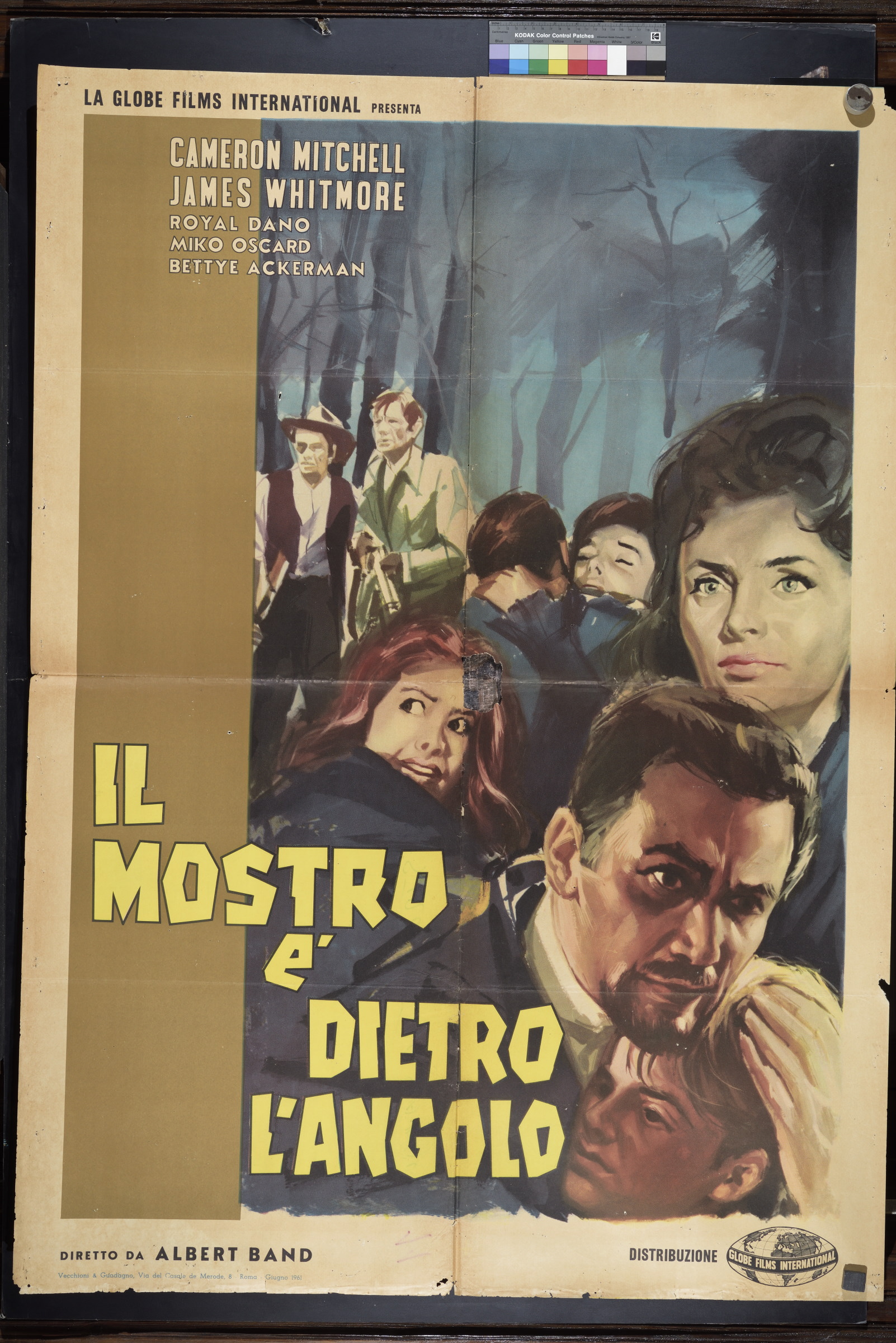 ritratto di attori, figure maschili e femminili nel bosco (manifesto) - ambito italiano (XX)