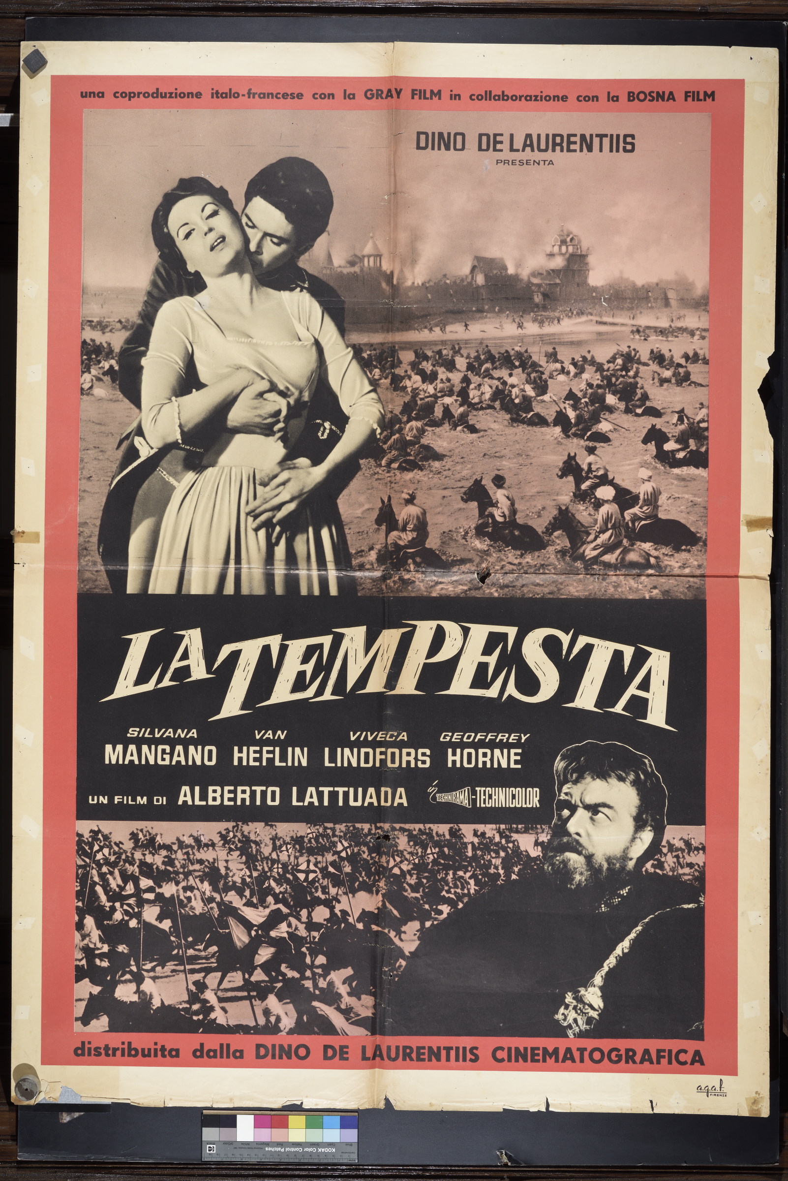 ritratto di attori, scene di guerra (manifesto) - ambito italiano (XX)