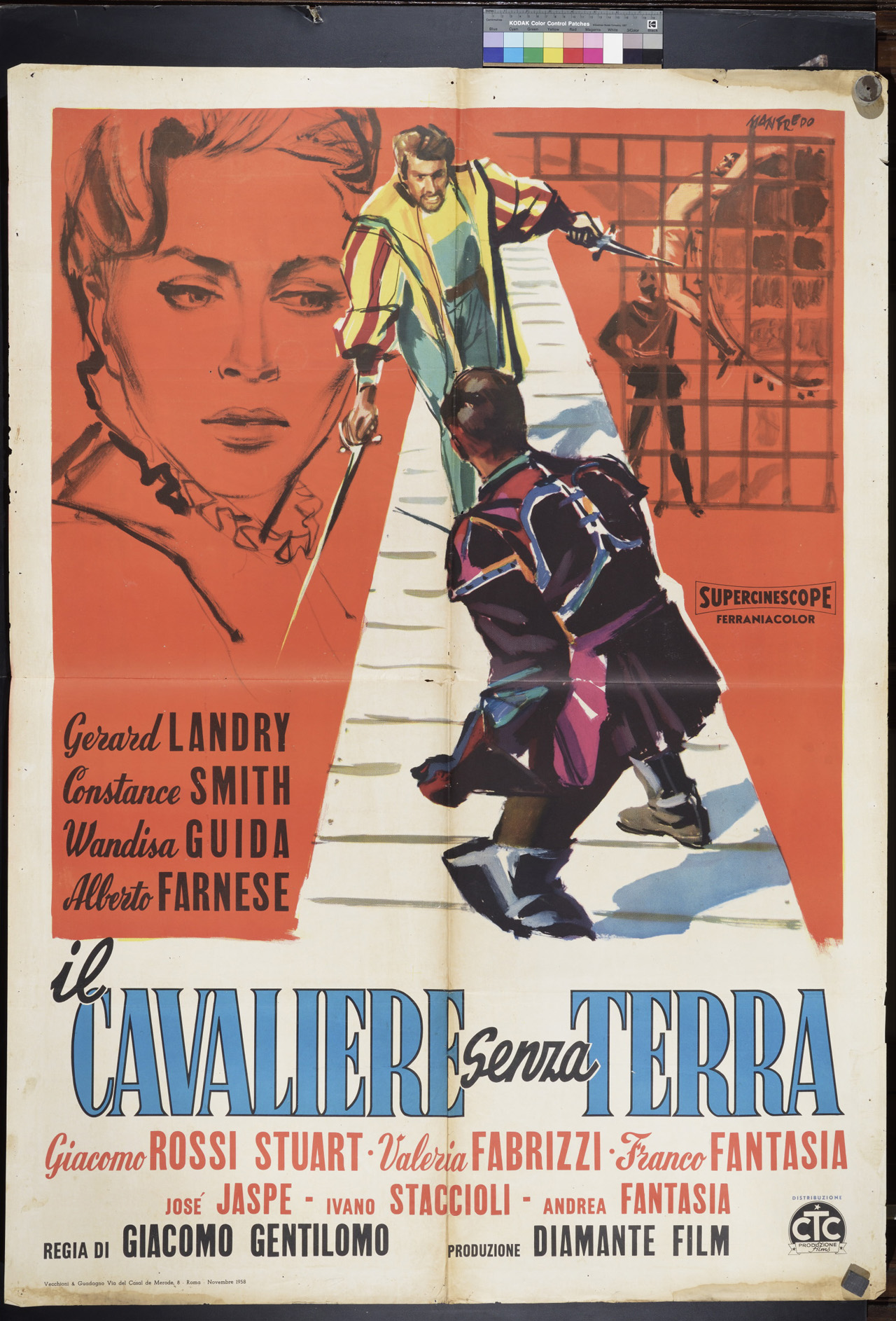 ritratto di attrice con scena di duello (manifesto) di Acerbo Manfredo (XX)