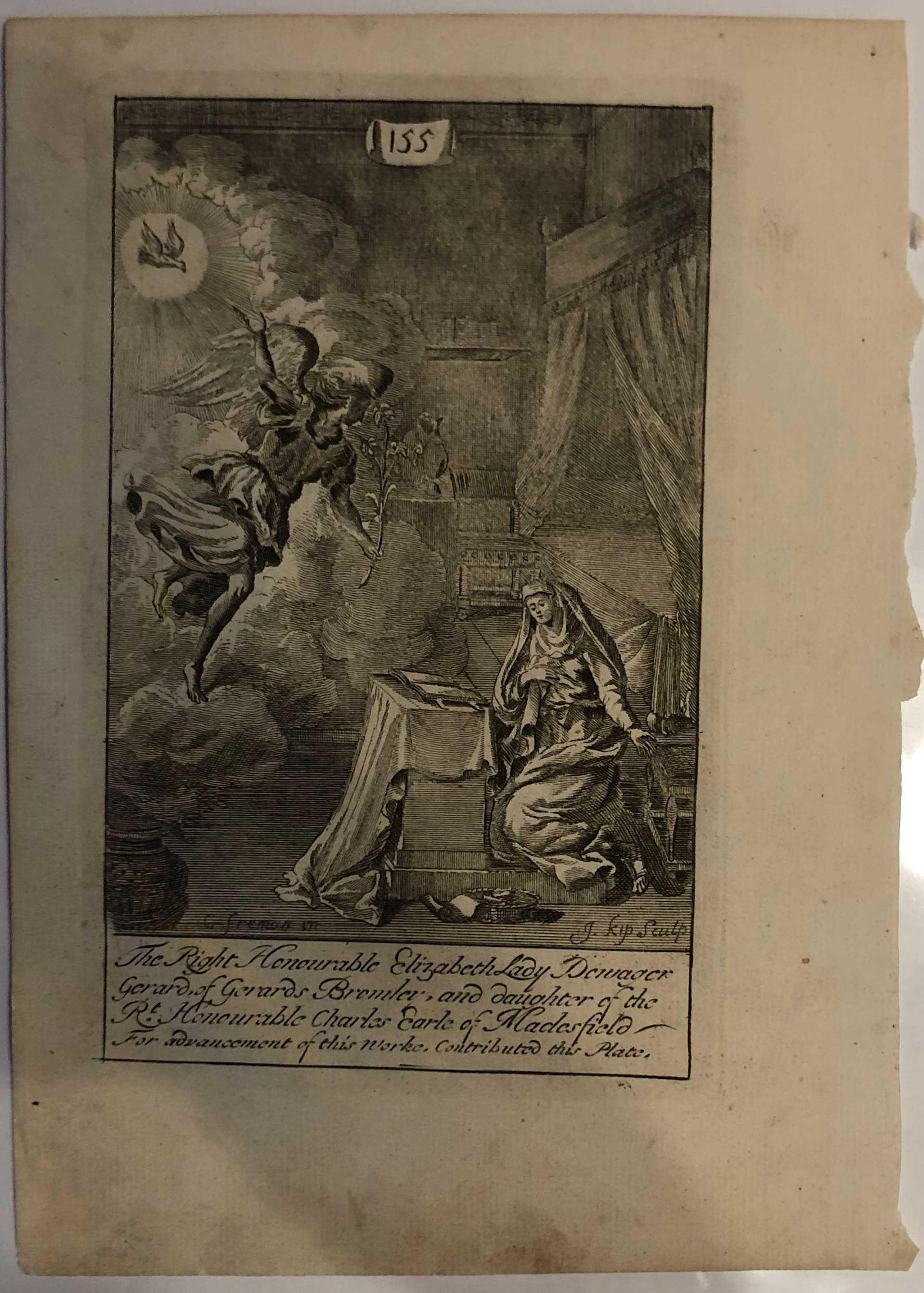 Annunciazione (stampa) di Kip Jan - ambito inglese (sec. XVII)