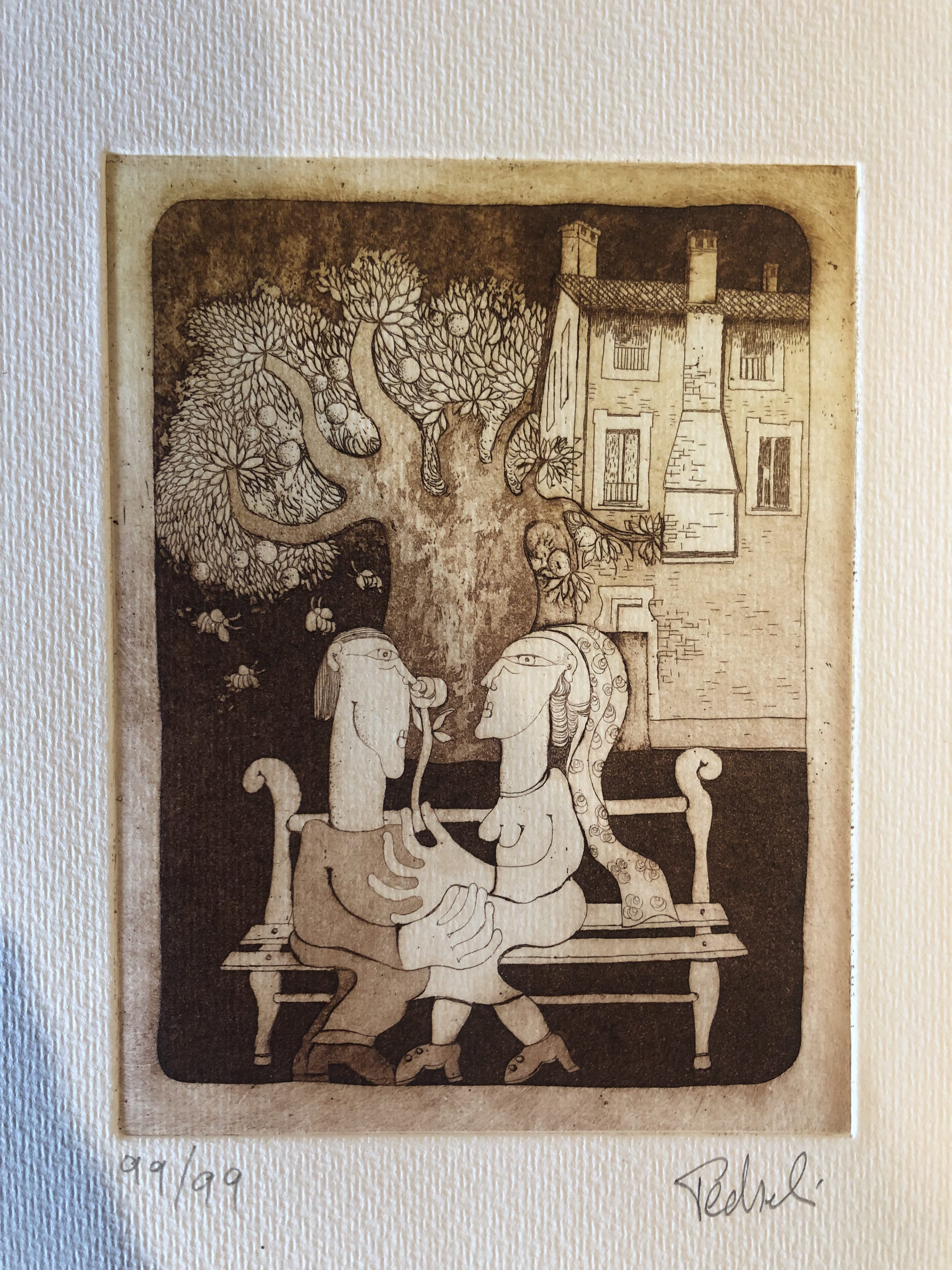 Amore a Cascina Roma, Amore a Cascina Roma (stampa) di Perdoli Gigi - ambito italiano (sec. XXI)