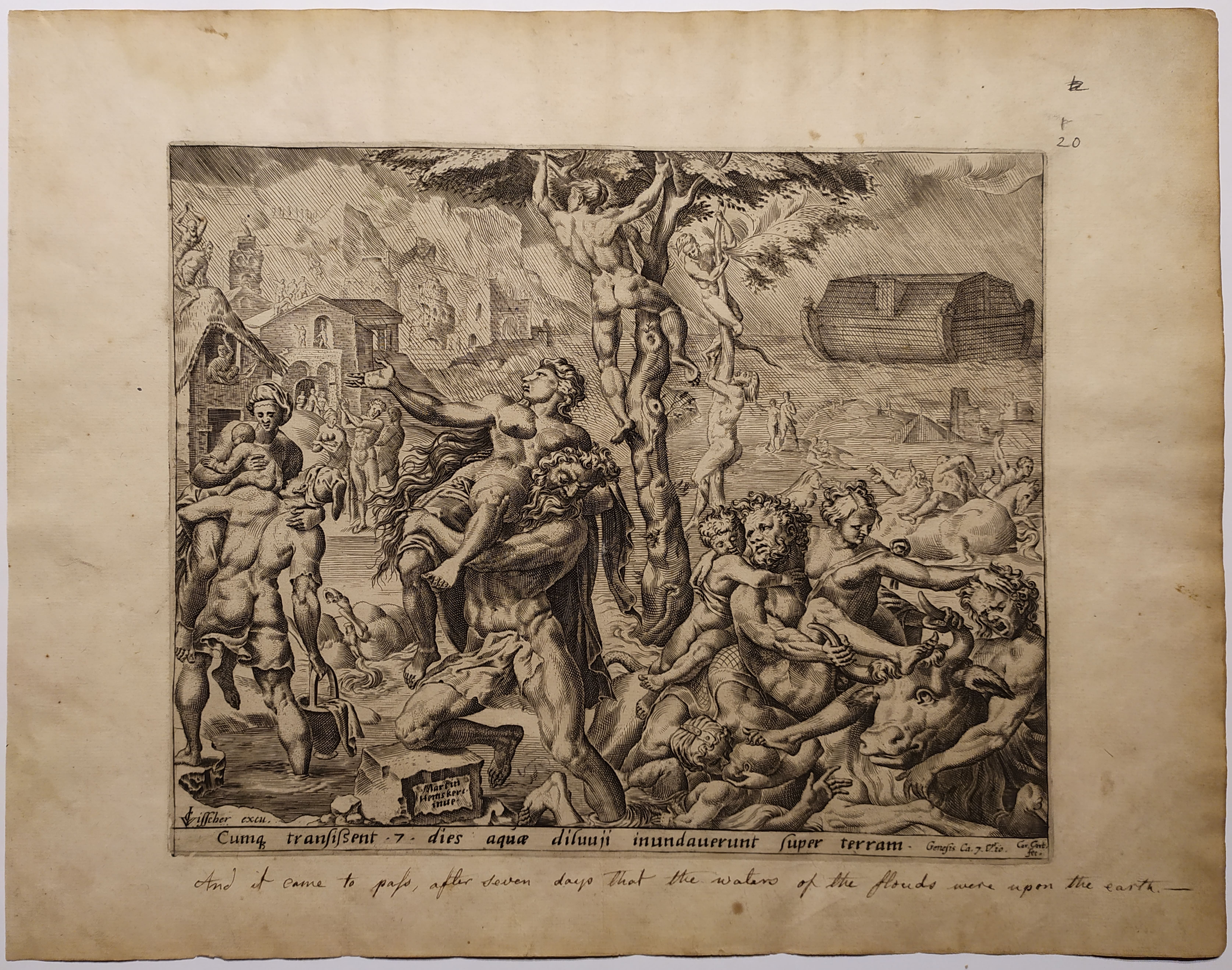 Diluvio universale (stampa) di Cort Cornelis - ambito olandese (sec. XVI)
