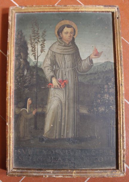 Sant'Antonio da Padova (dipinto, opera isolata) di Bernardino di Betto detto Pinturicchio (maniera) (sec. XV)