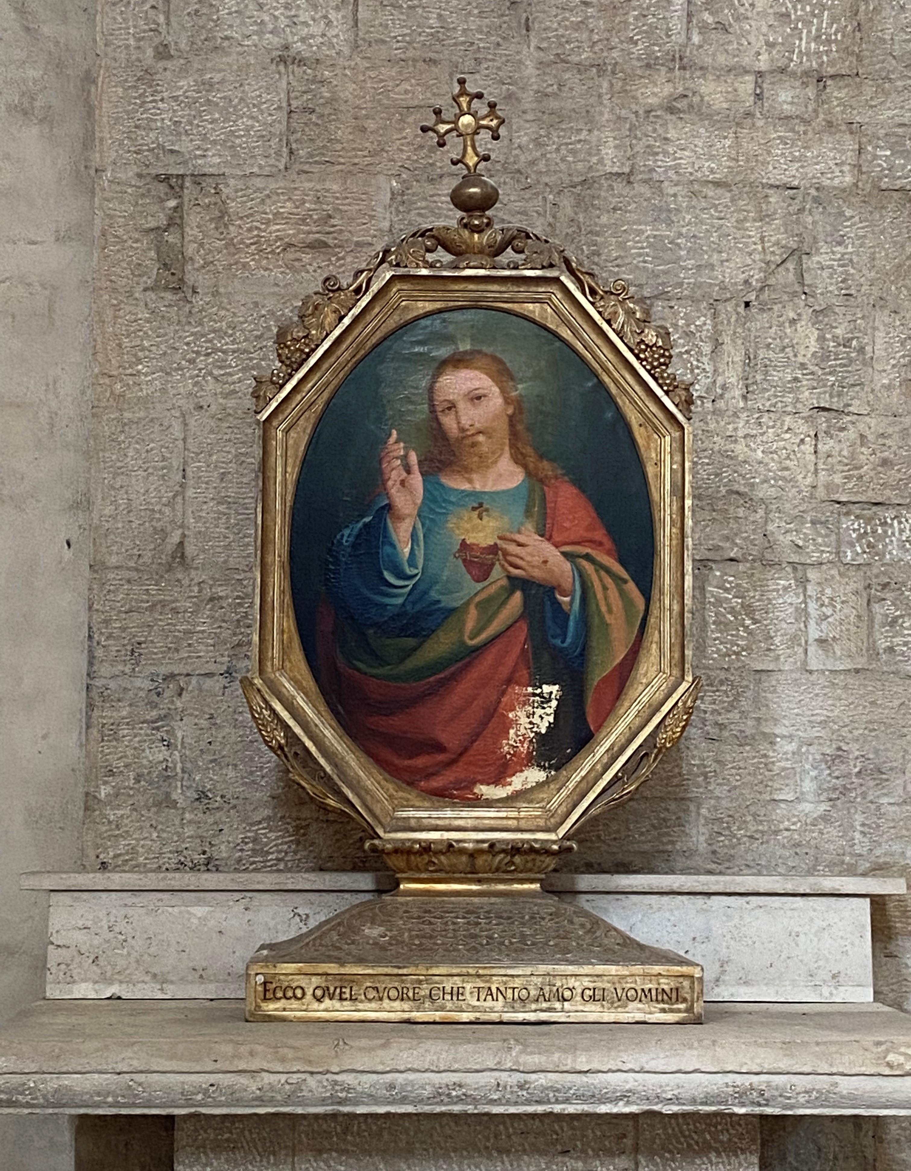 Sacro Cuore di Gesù (dipinto, opera isolata) - ambito umbro (sec. XIX)