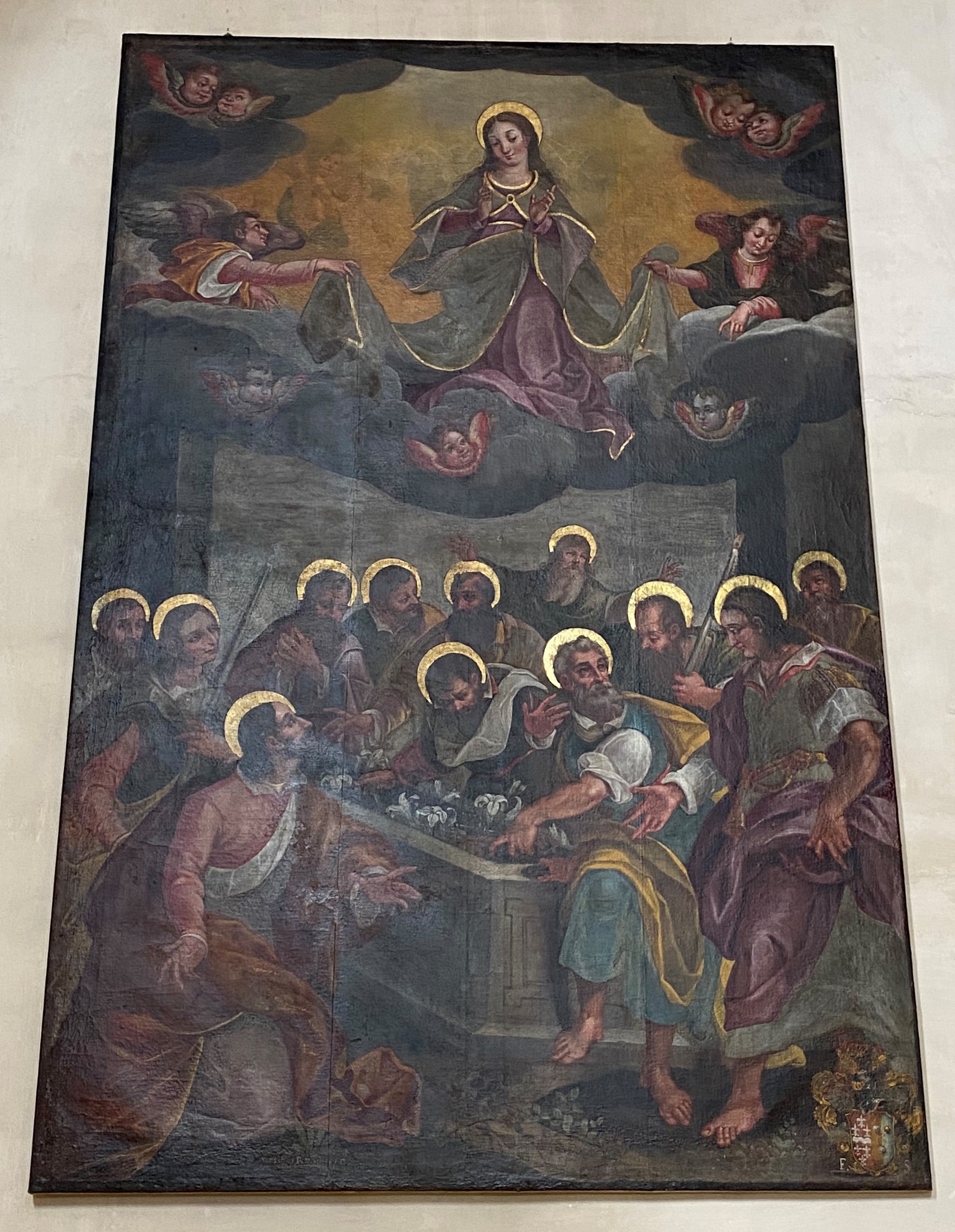 Assunzione della Vergine (dipinto, opera isolata) di Sensini Pietro Paolo (attribuito) - ambito umbro (sec. XVI-XVII)
