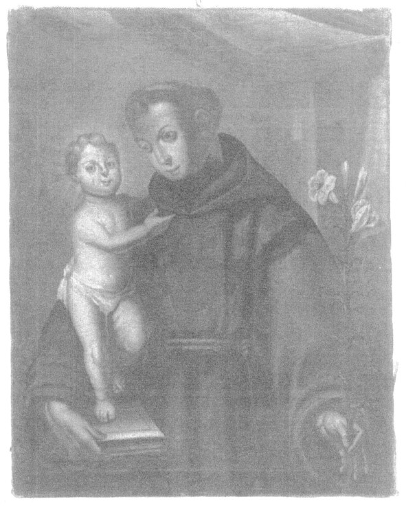 Sant'Antonio di Padova con Bambino (dipinto, opera isolata) - ambito lombardo (XVII)