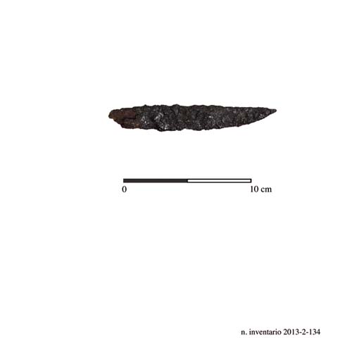 coltello/ lama - produzione etrusca (terzo quarto SECOLI/ VI a.C)