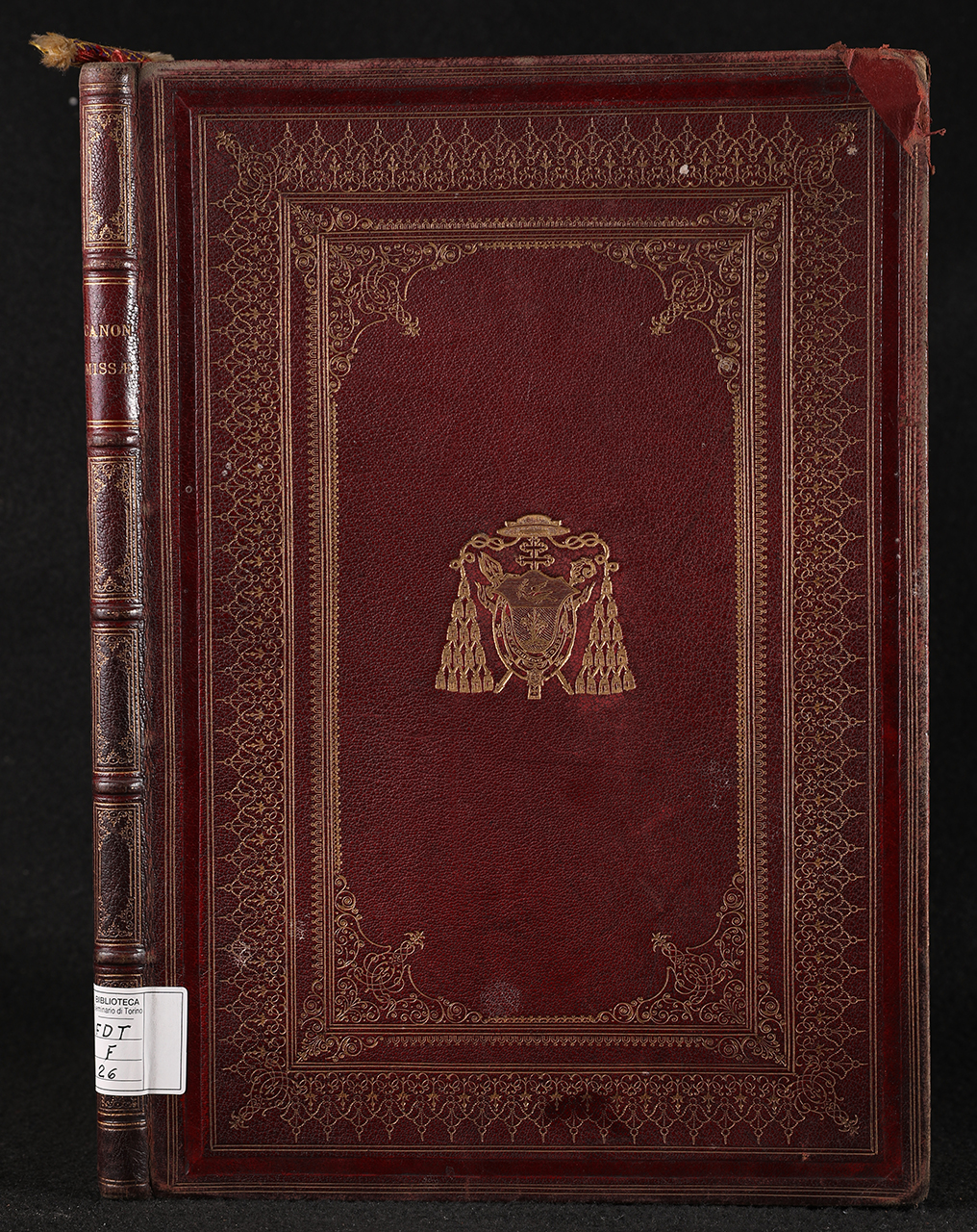 legatura piena - alle armi, opera isolata - ambito italiano (ultimo quarto XIX)