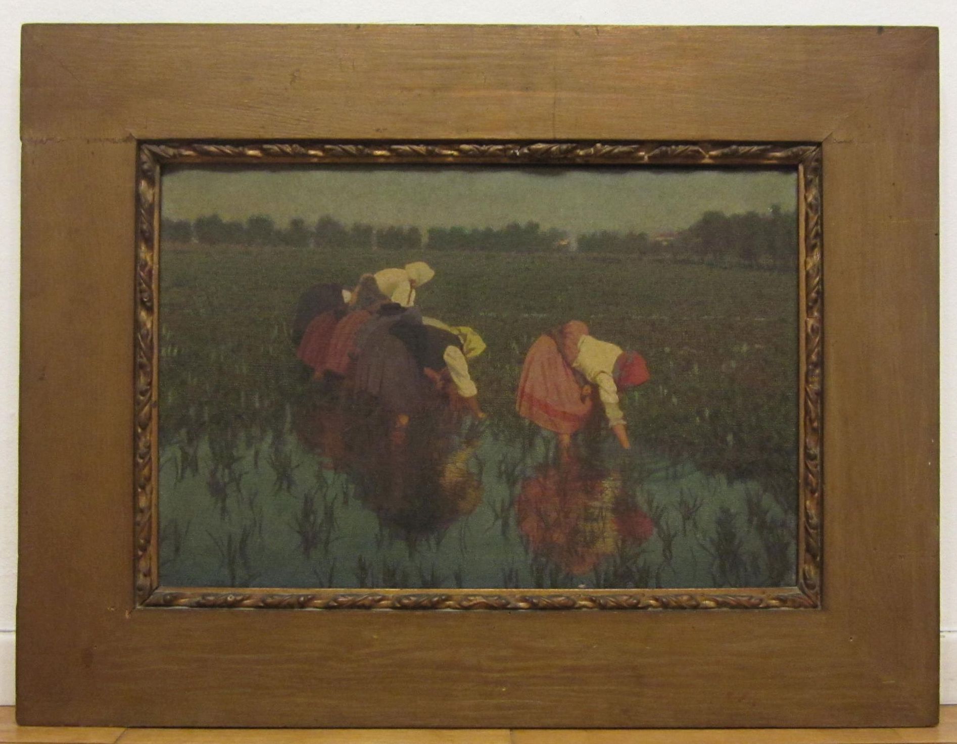 Le risaiole (dipinto) di Morbelli Angelo (sec. XIX)