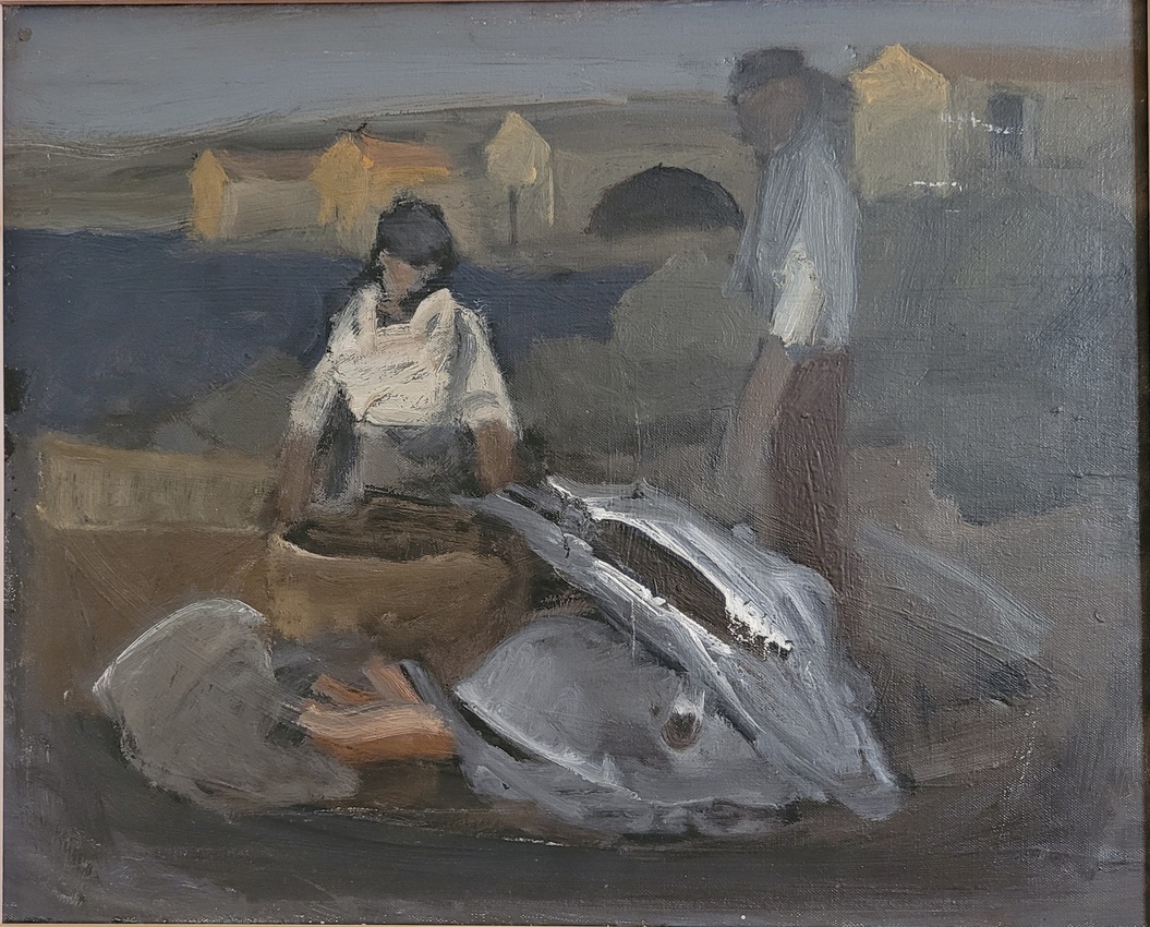 Tonnarotti, pescatori di tonni ritratti in attività successive alla pesca (dipinto)