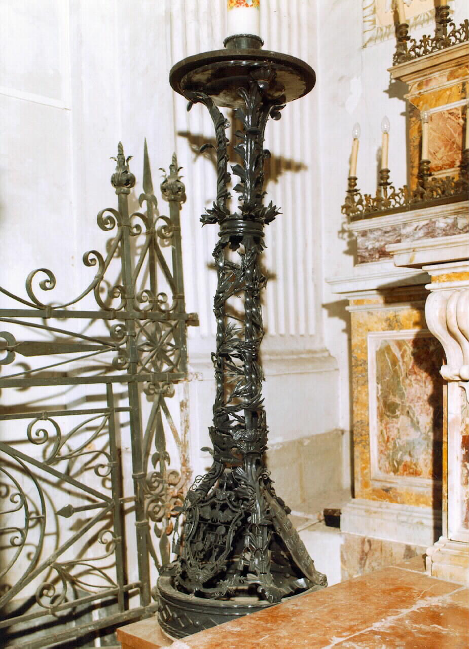 CANDELABRO PER IL CERO PASQUALE - bottega siciliana (sec. XX)