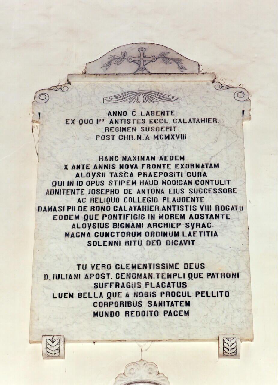 lapide - ambito siciliano (sec. XX)