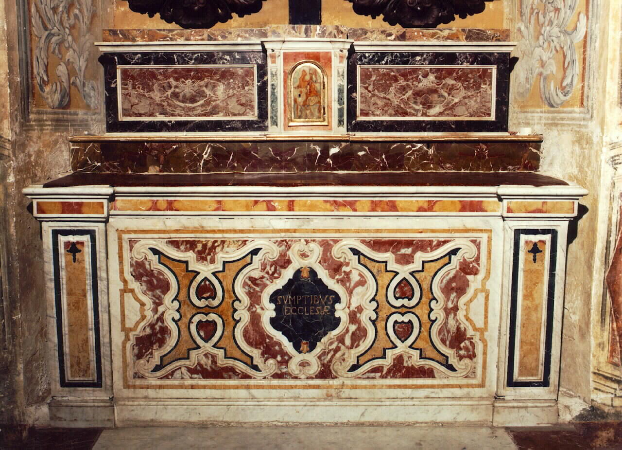 altare - a blocco - ambito siciliano (ultimo quarto sec. XVIII)